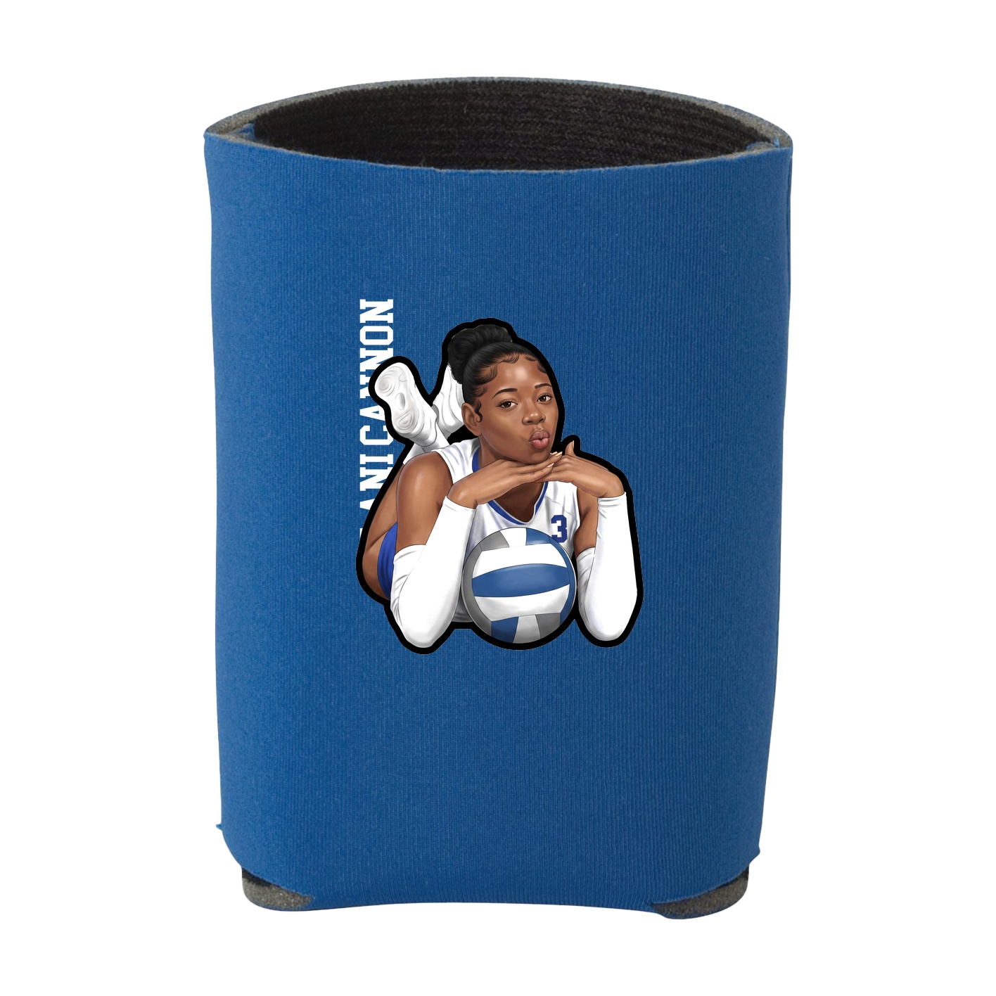 Can Holder — Name Vertical in Royal