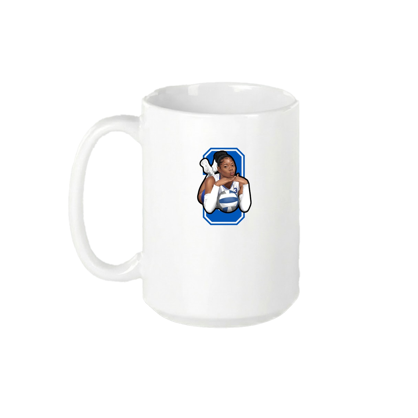 15oz Coffee Mug — Number in White