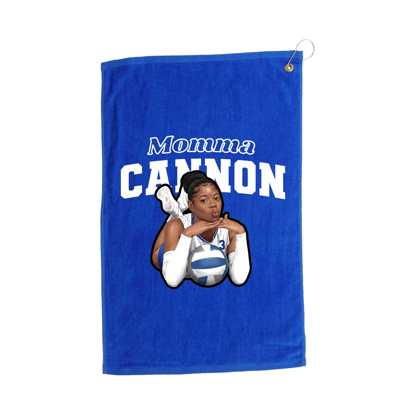 Golf Towel — Mothers Day Block in Royal