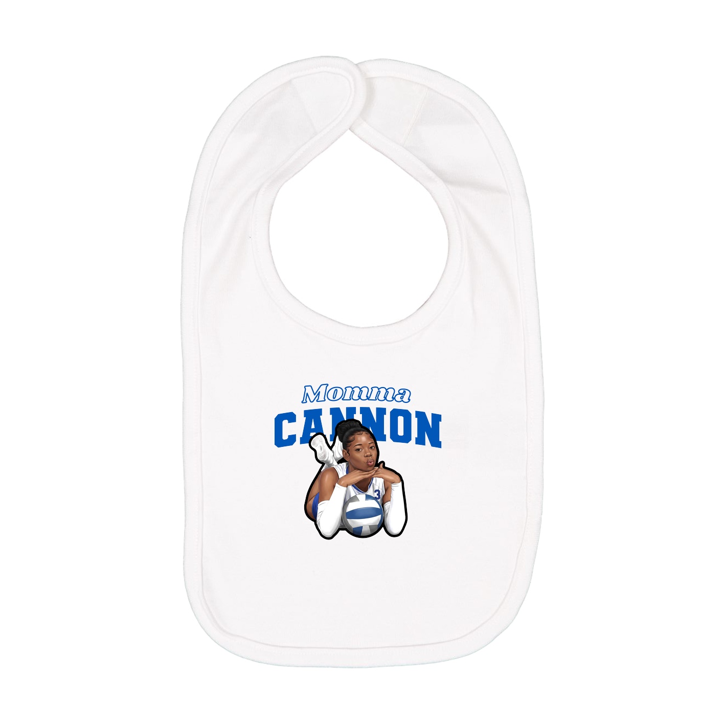 Infant Bib — Mothers Day Block in White