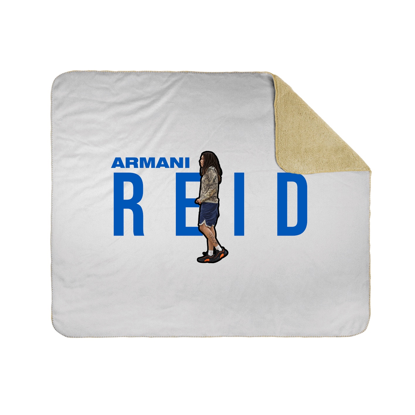 Throw Blanket — Player Name in White