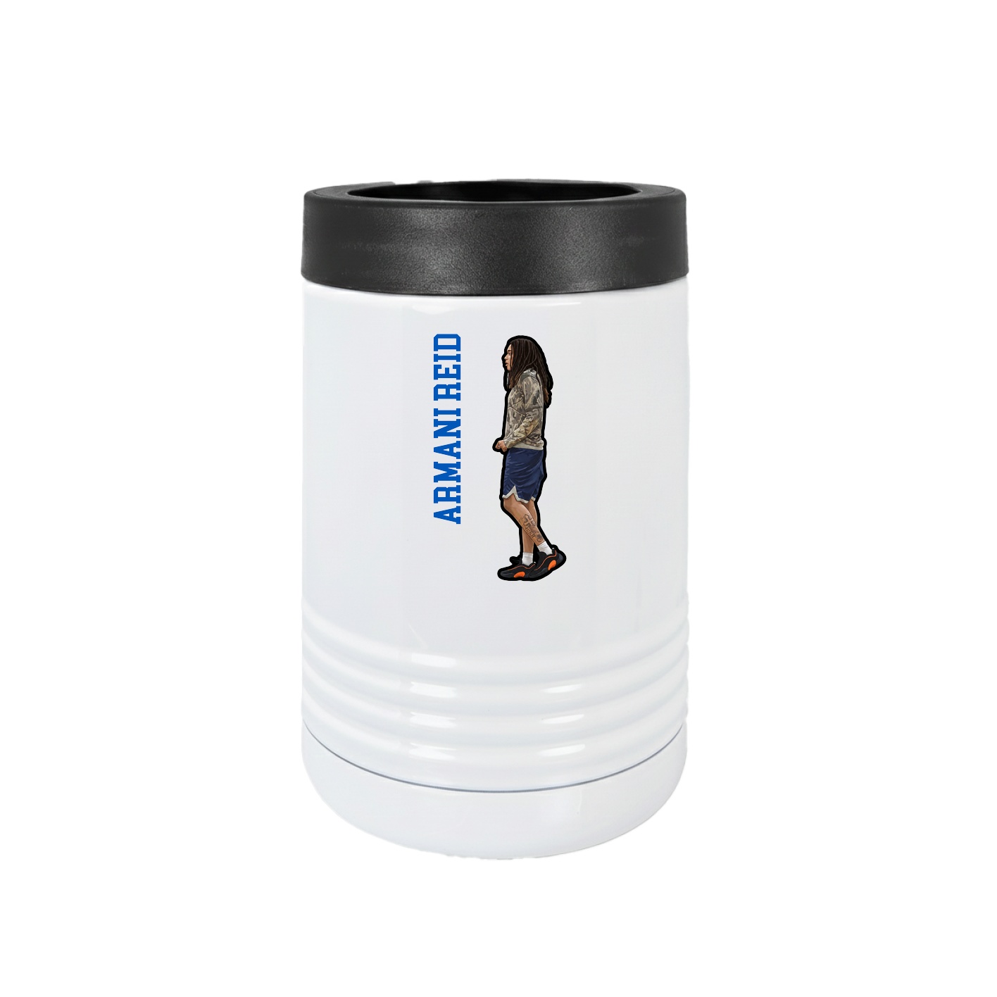 Beverage Holder — Name Vertical in White