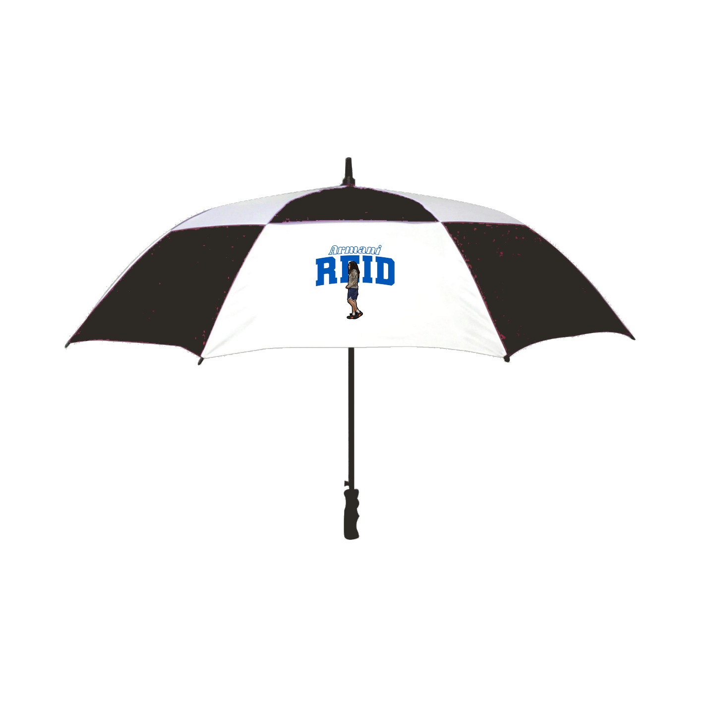 Golf Umbrella — Name Arch in Black