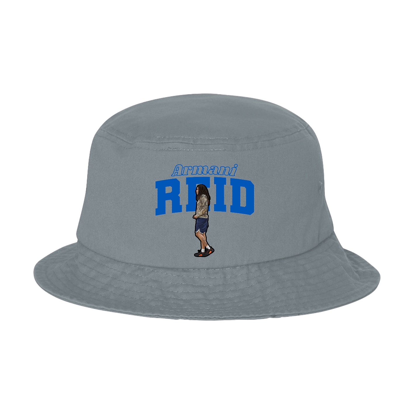 Bucket Cap — Name Arch in Grey