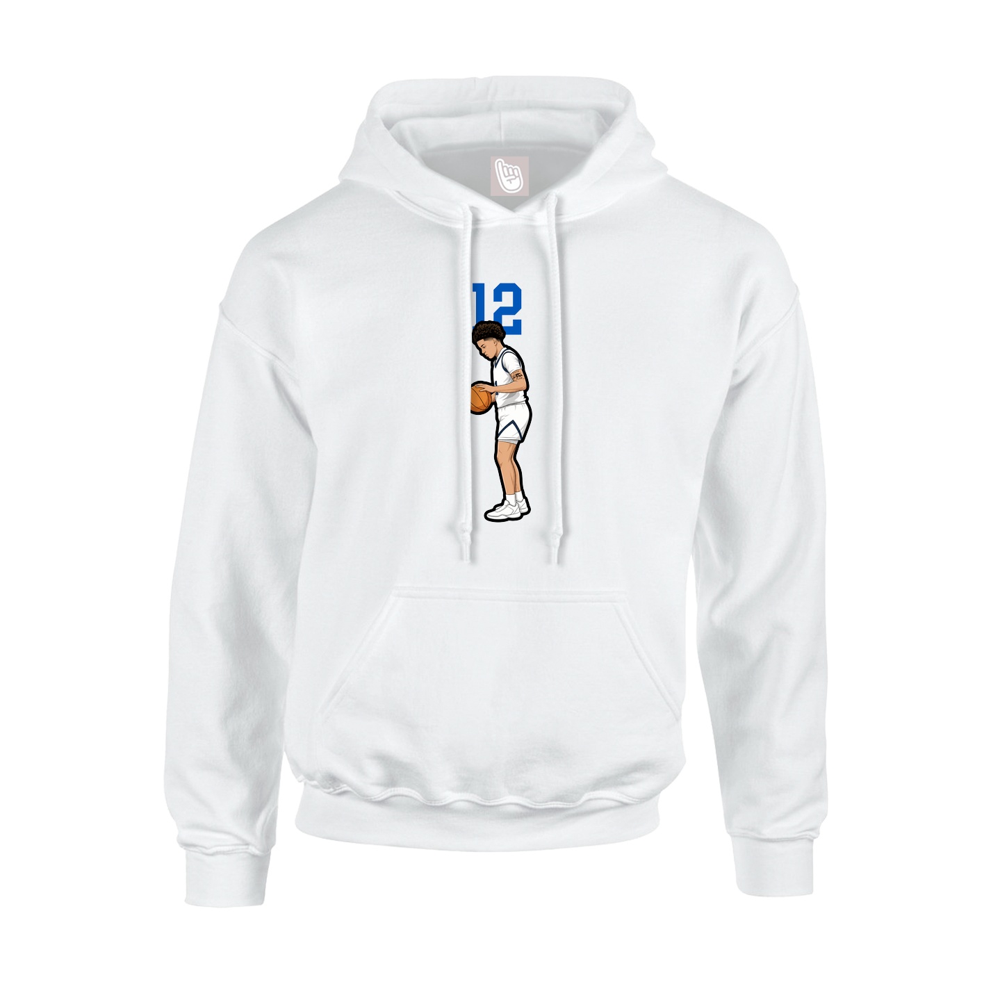Hoodie — Number Top in White