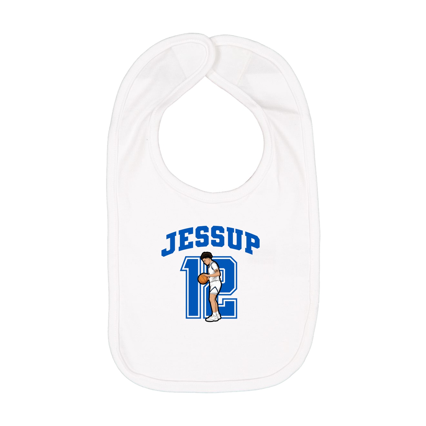 Infant Bib — Number in White