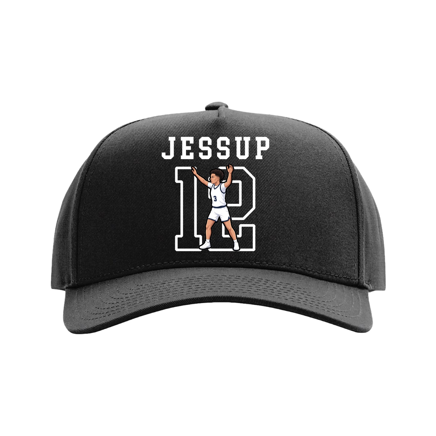 Full Fabric Five-Panel Champ Cap — Shirsey in Black