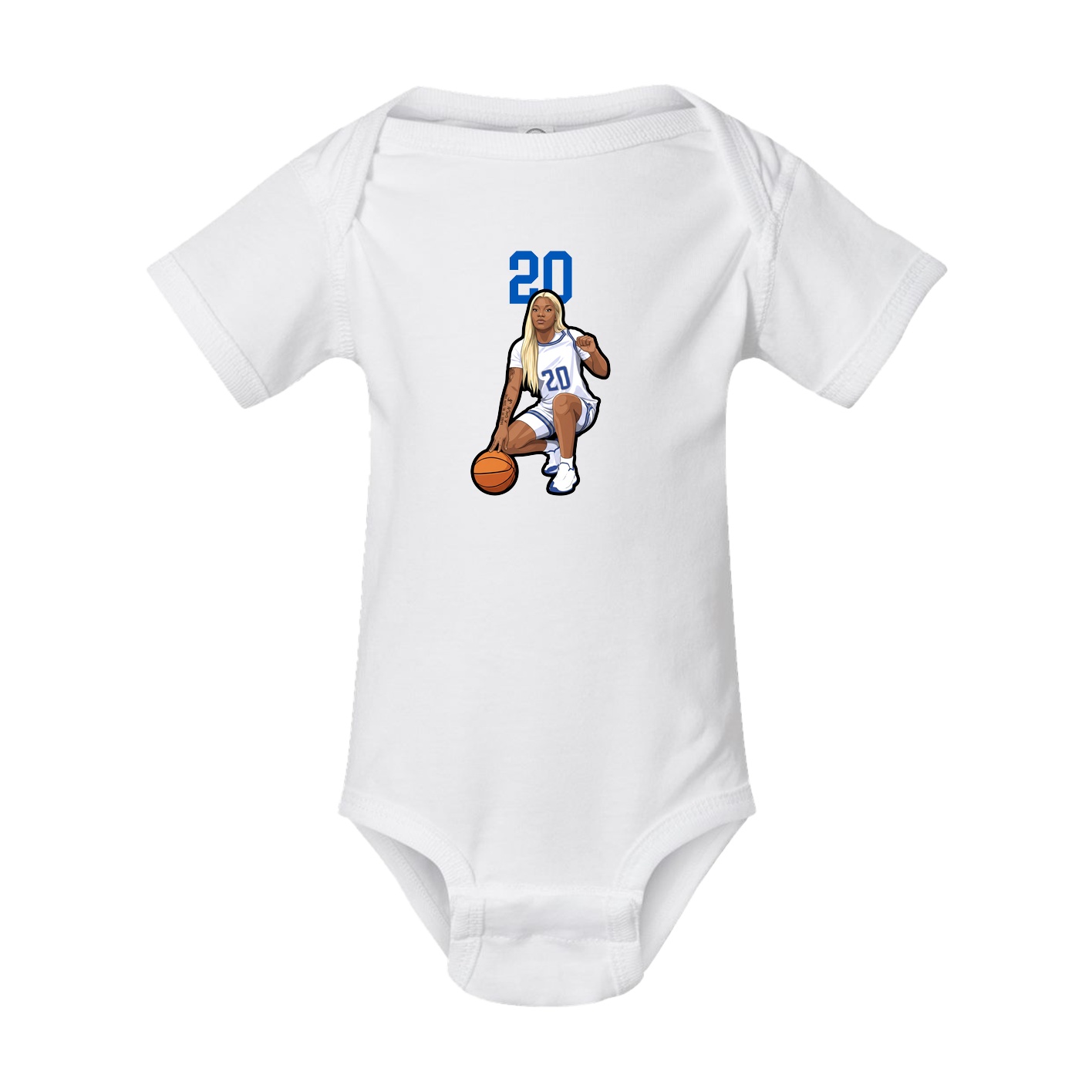 Baby Onesie — Number Top in White