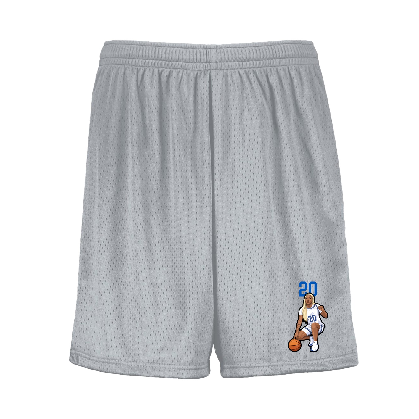 Shorts — Number Top in Silver