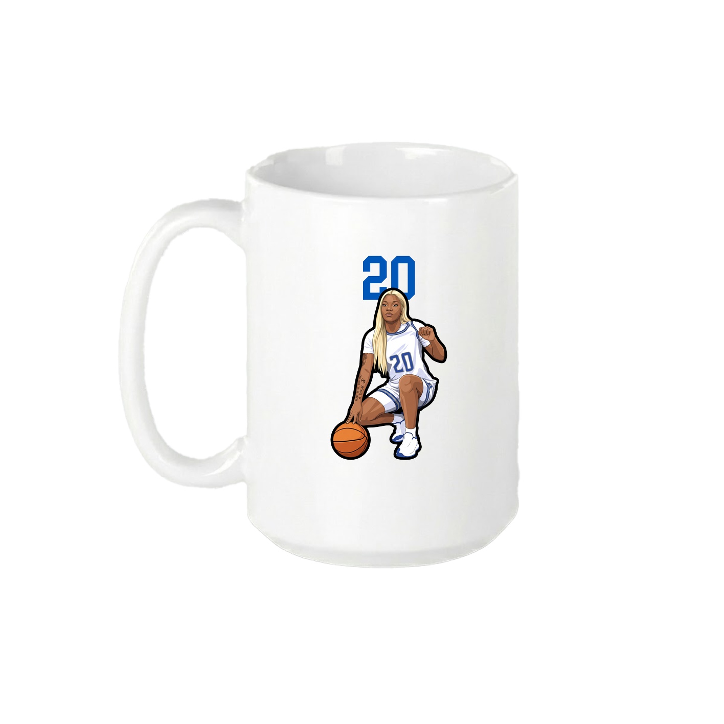15oz Coffee Mug — Number Top in White