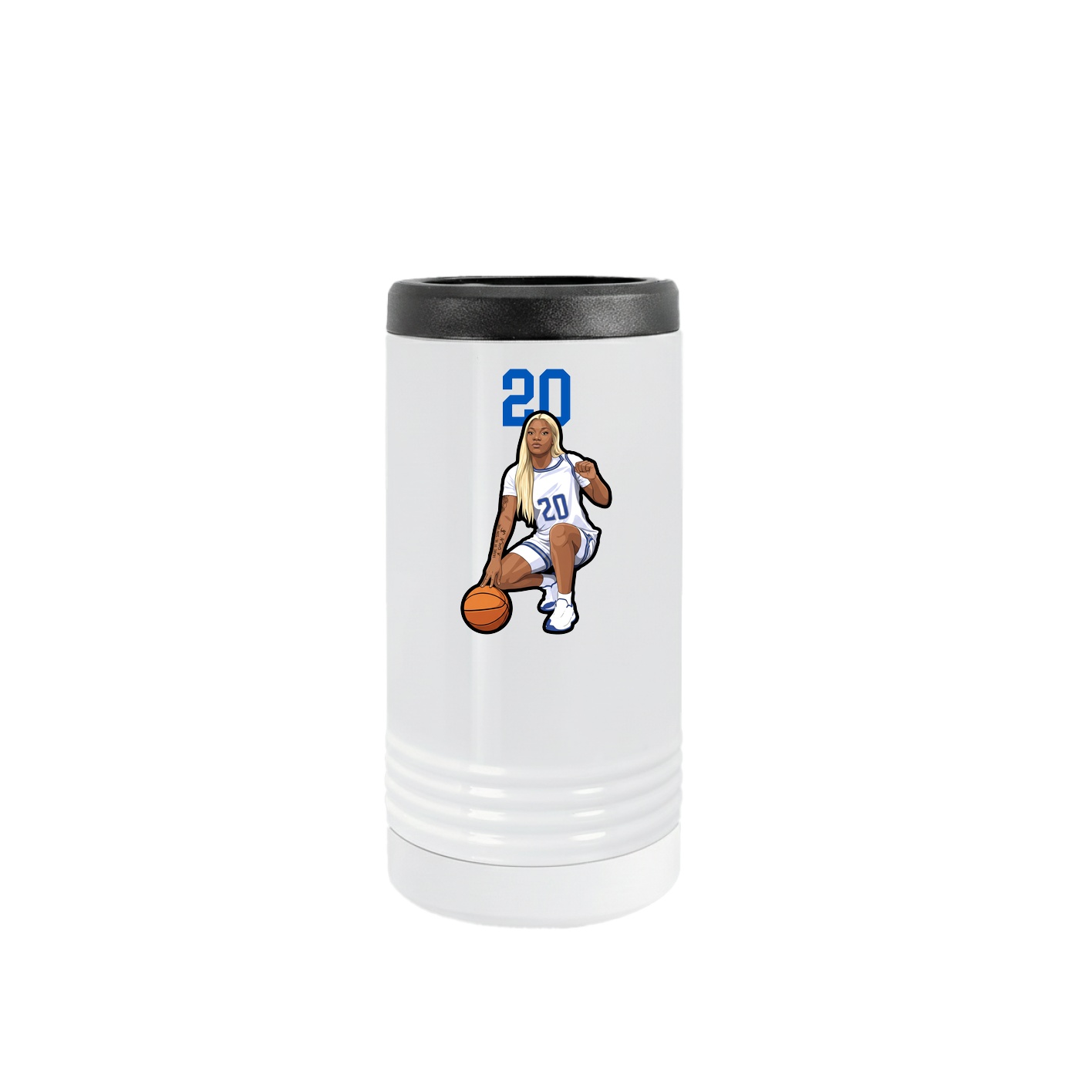 Slim Beverage Holder — Number Top in White