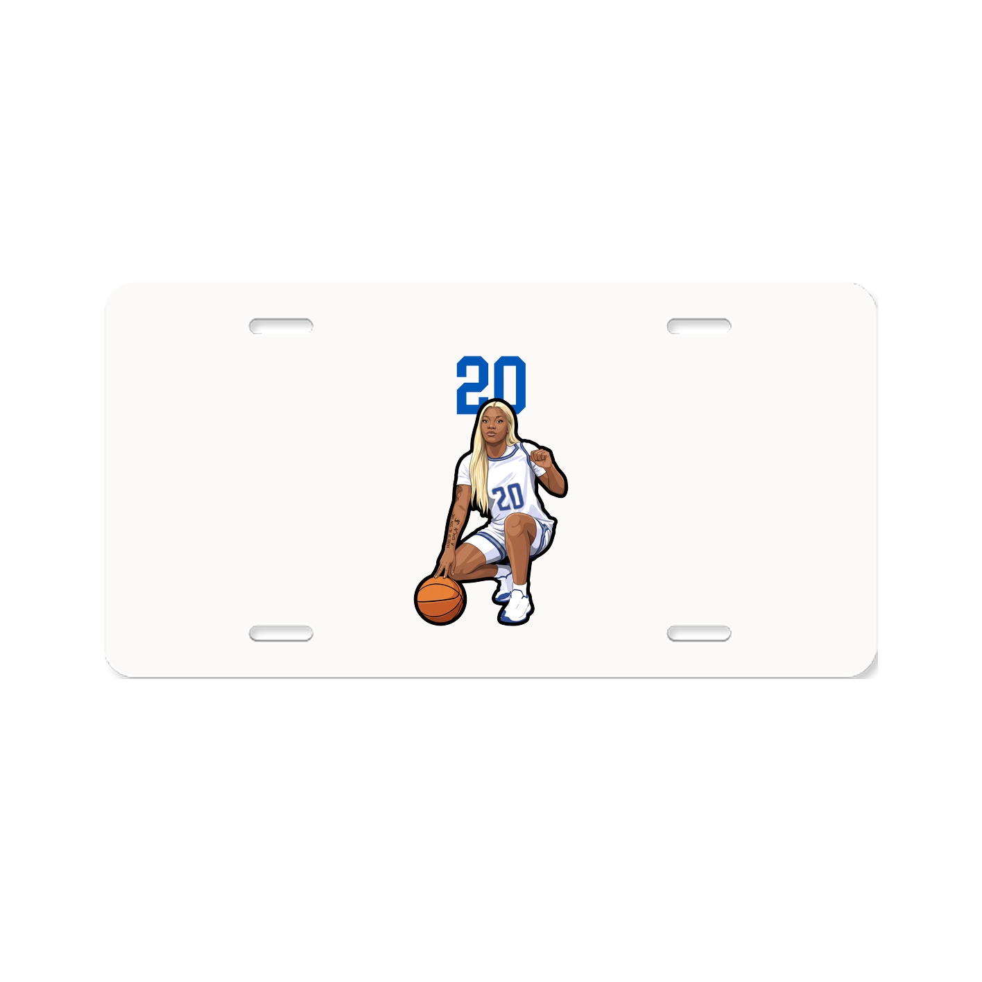 License Plate — Number Top in Classic