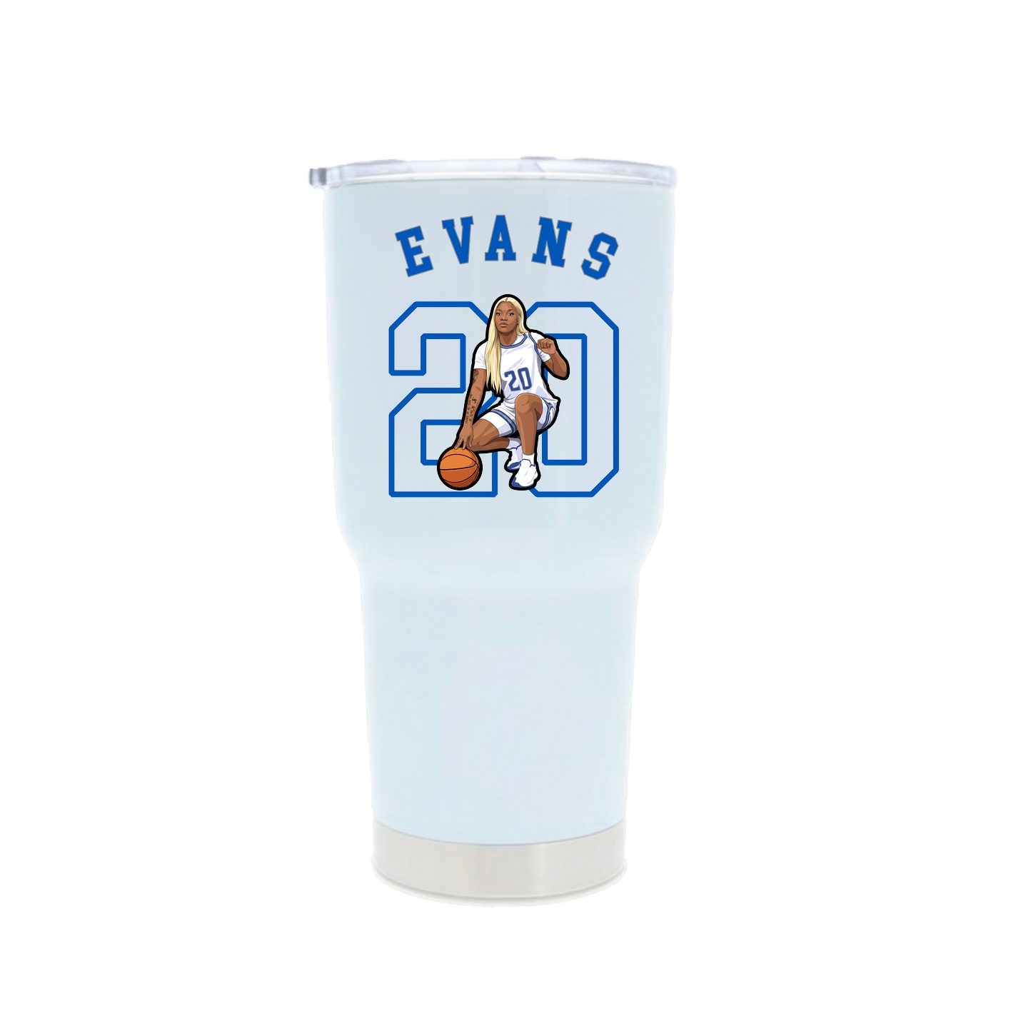 30oz Stainless Steel Tumbler — Shirsey Arch in White