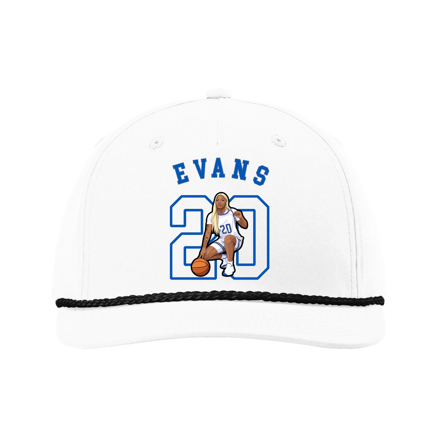 Five-Panel Classic Rope Cap — Shirsey Arch in White