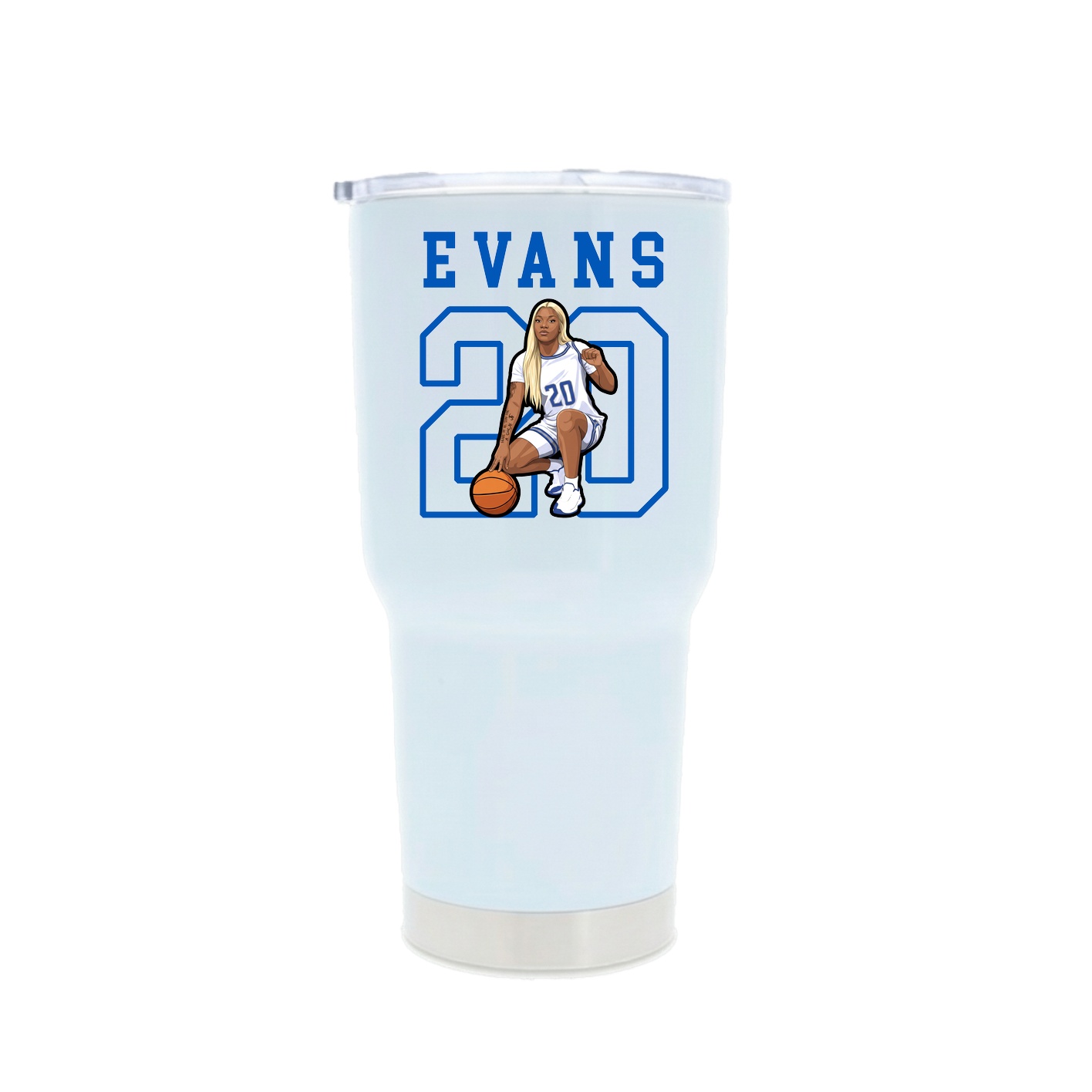 30oz Stainless Steel Tumbler — Shirsey in White