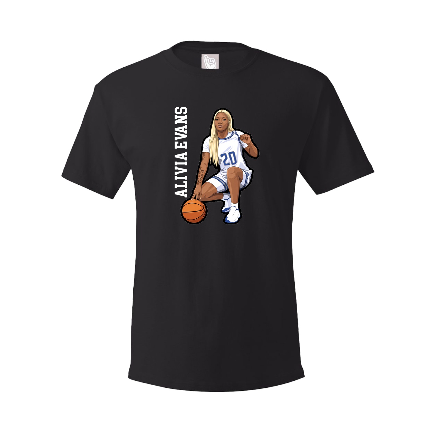 Youth Tee — Name Vertical in Black
