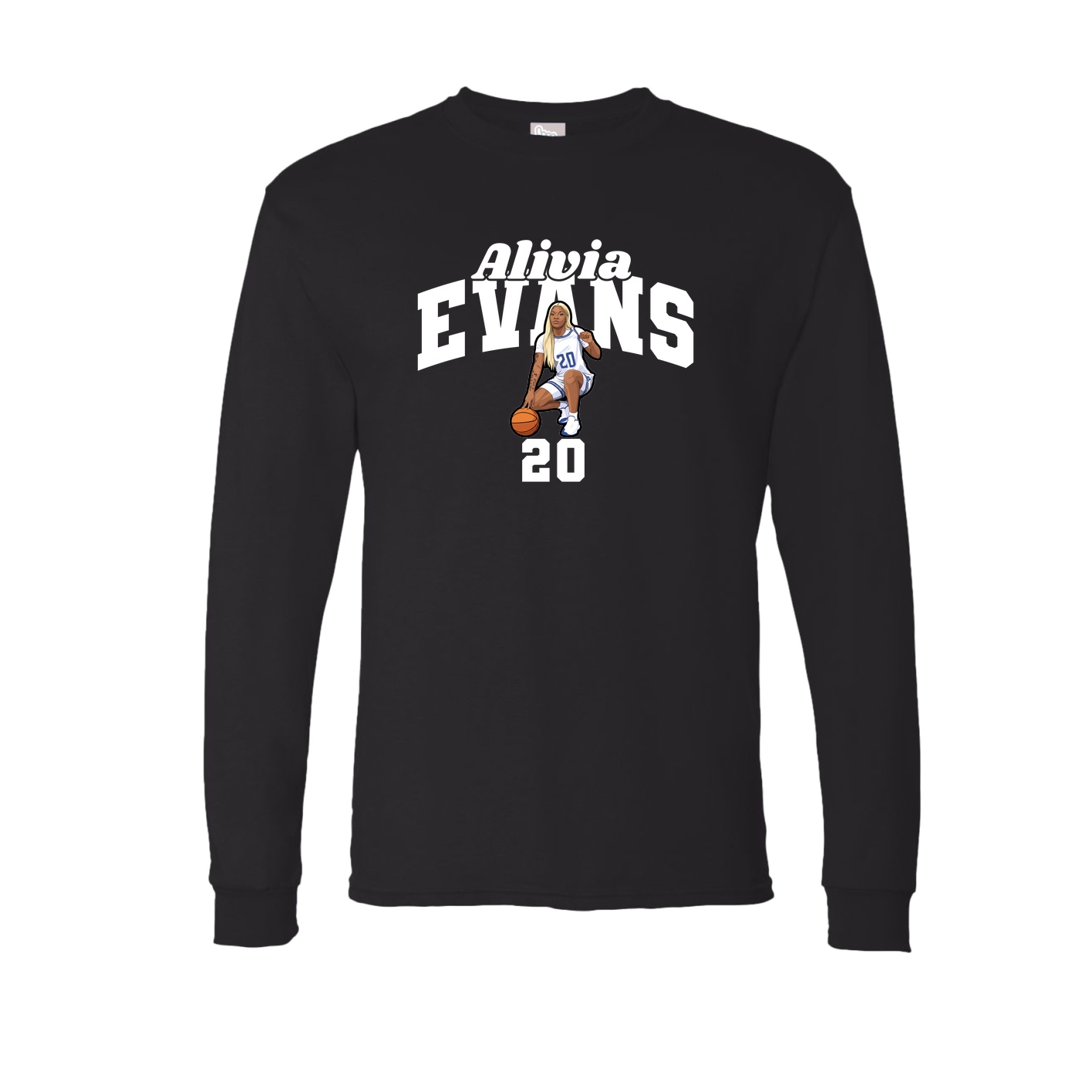 Long Sleeve Tee — Signature Arch in Black