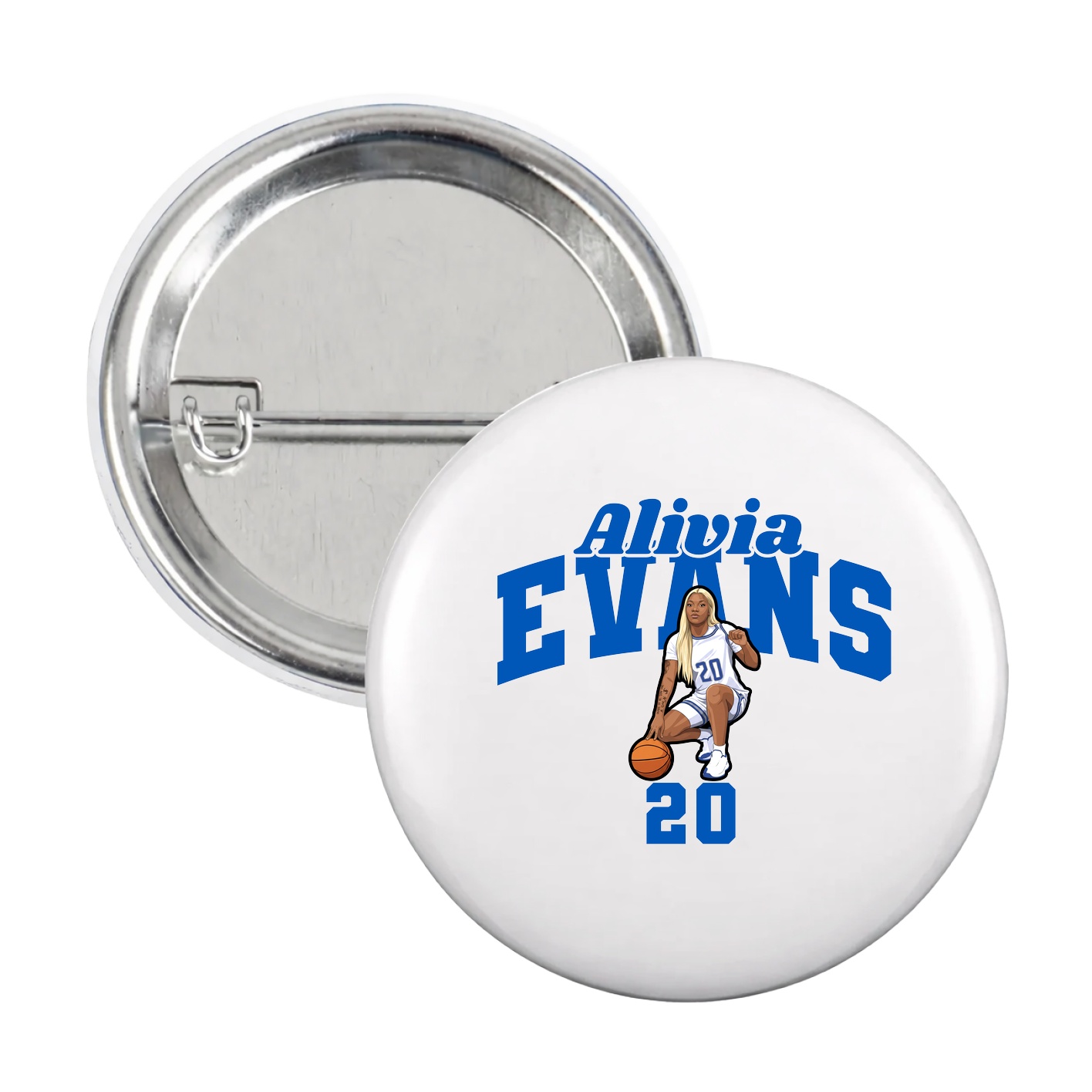Game Day Button — Signature Arch in White