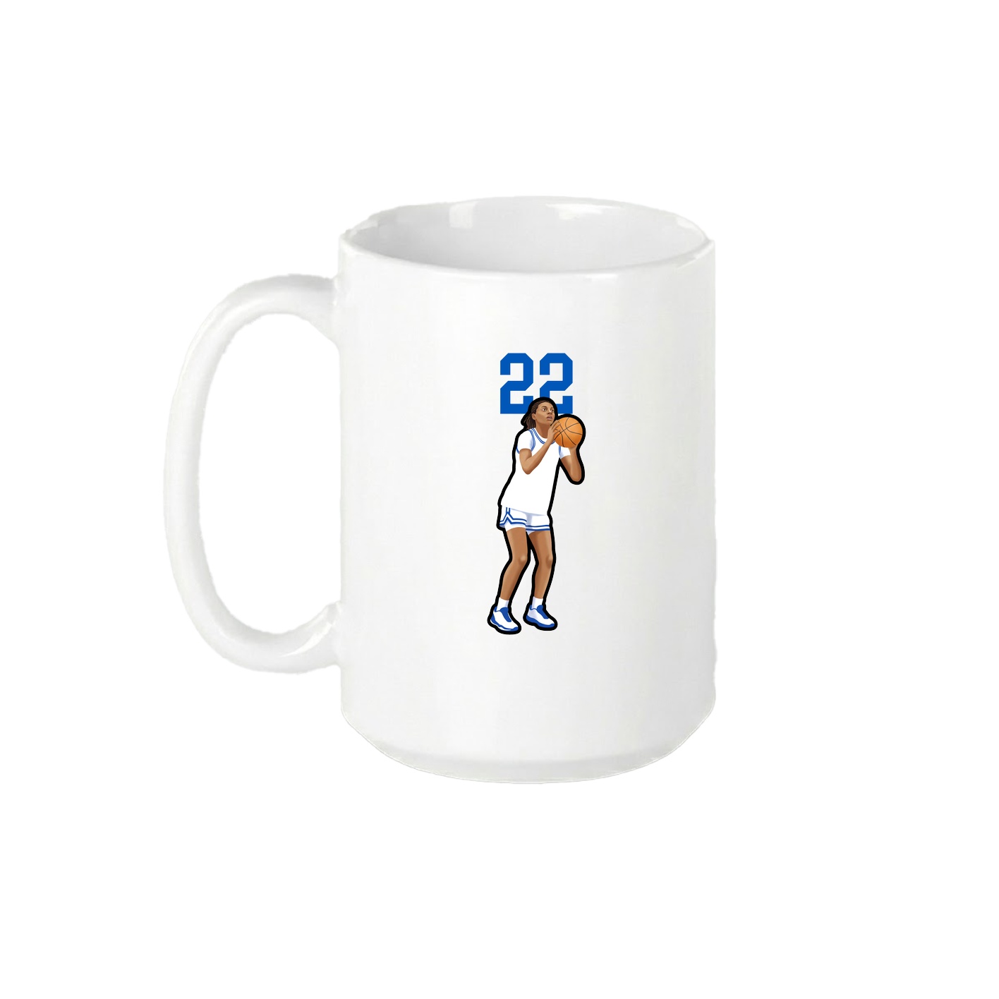 15oz Coffee Mug — Number Top in White