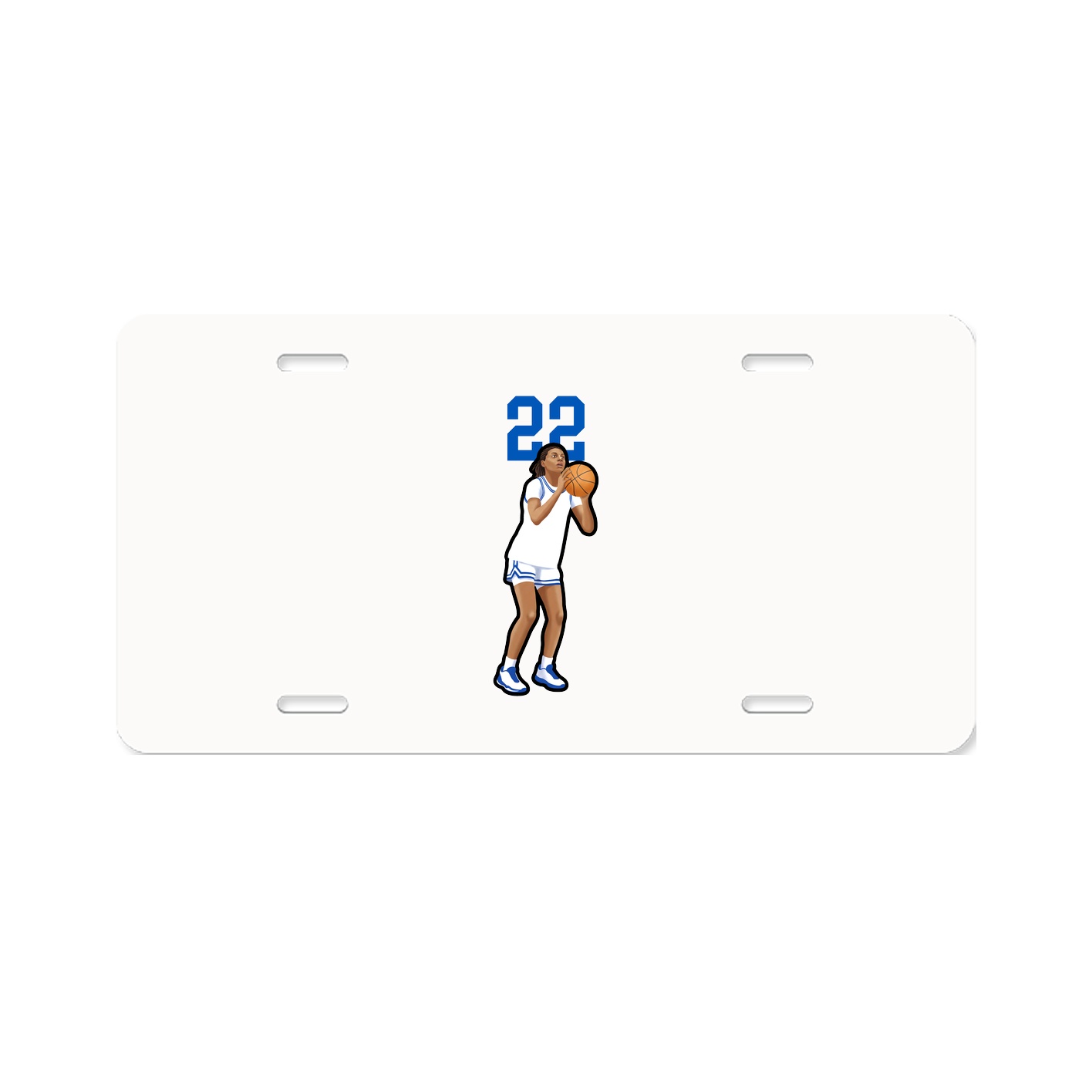 License Plate — Number Top in Classic