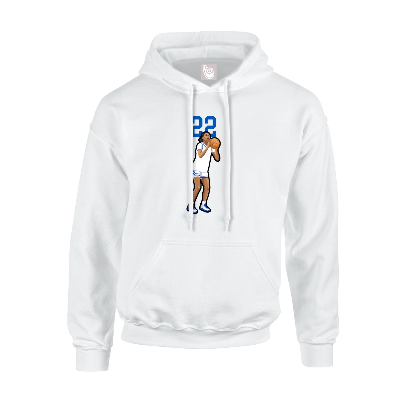 Hoodie — Number Top in White