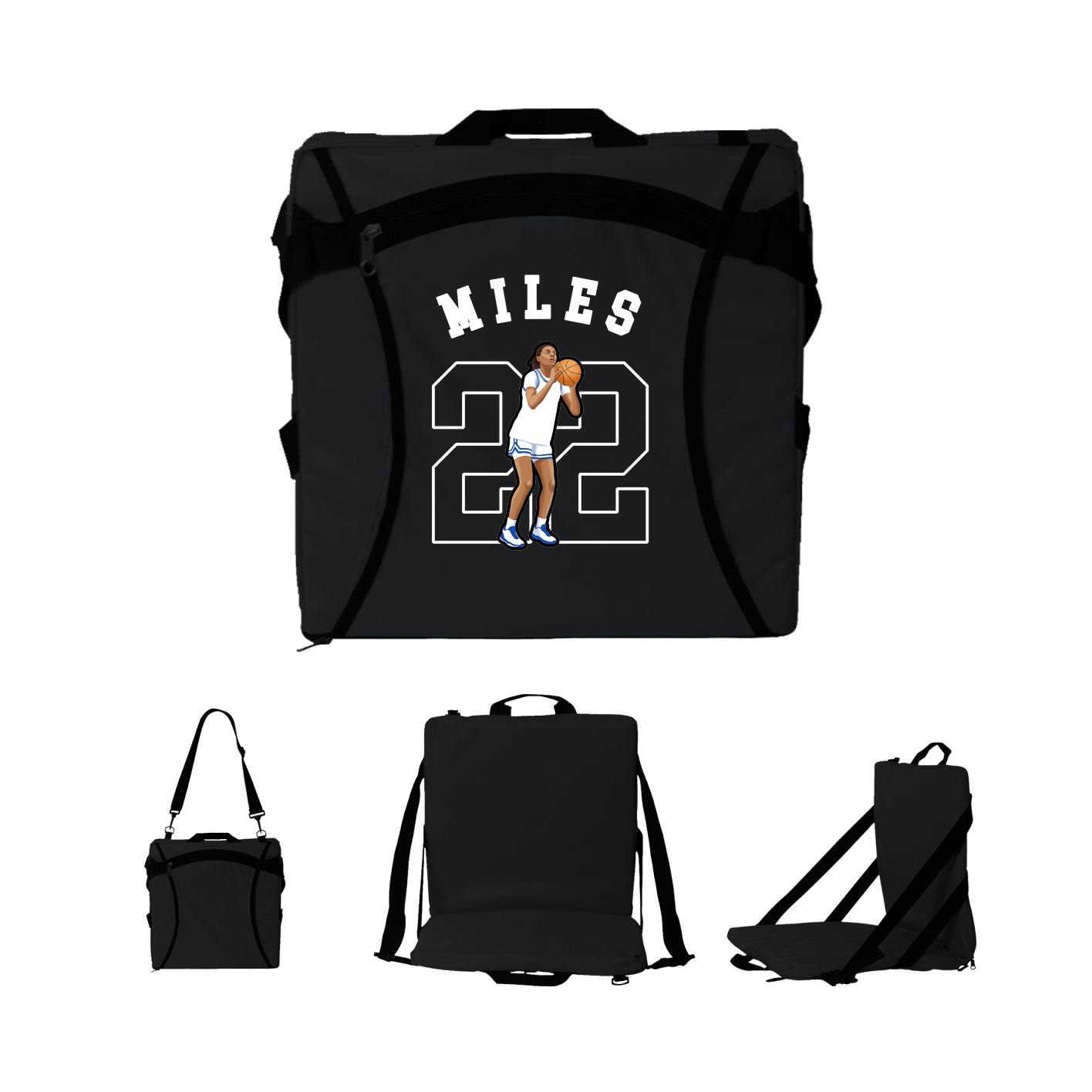 Folding Stadium Seat — Shirsey Arch in Black