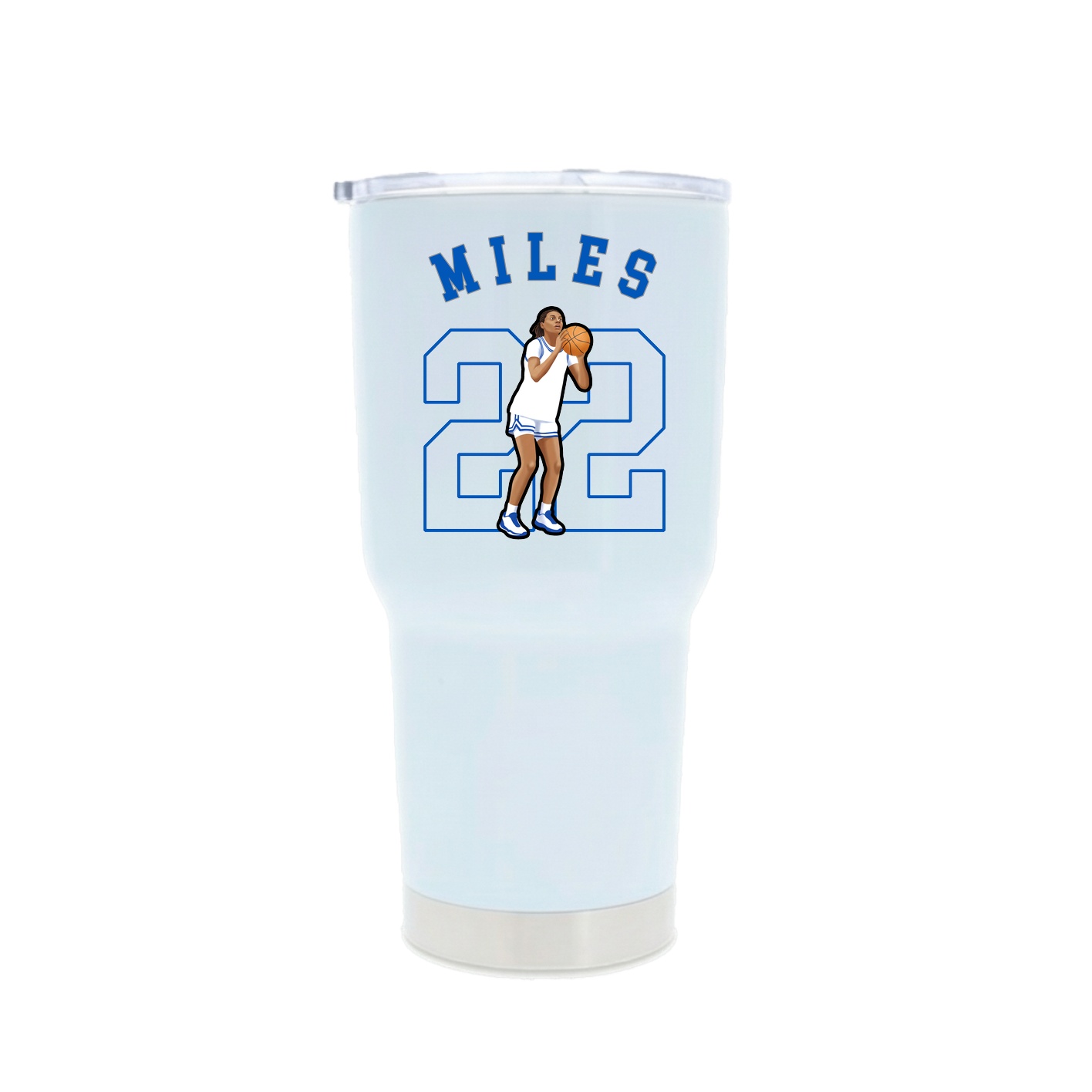 30oz Stainless Steel Tumbler — Shirsey Arch in White