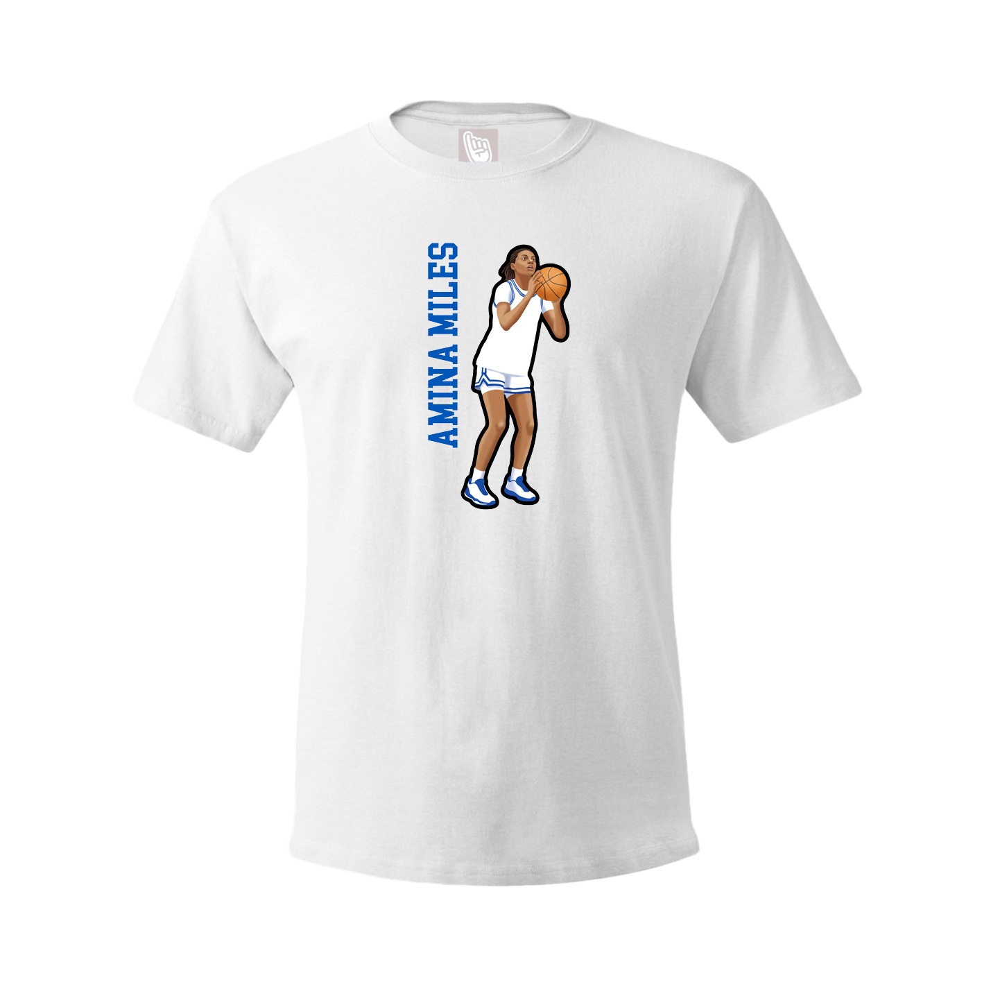 Tee — Name Vertical in White