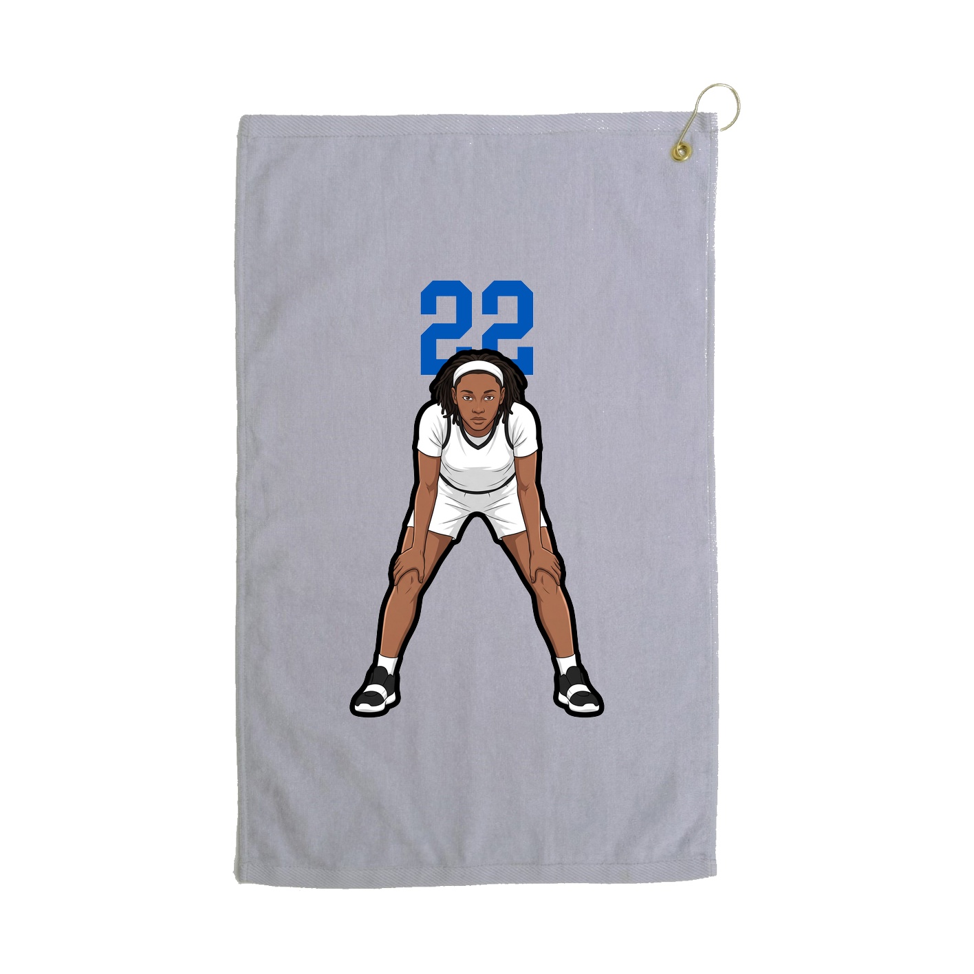 Golf Towel — Number Top in Grey