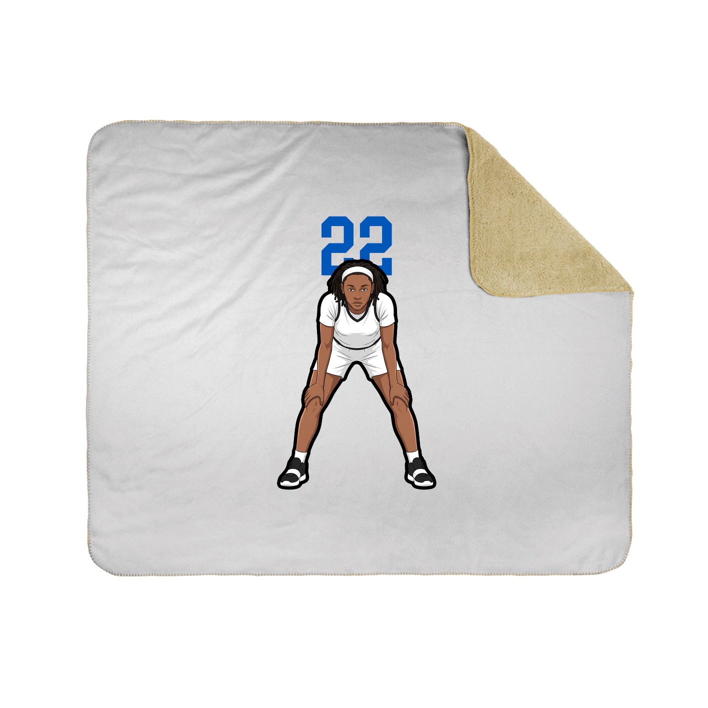 Throw Blanket — Number Top in White