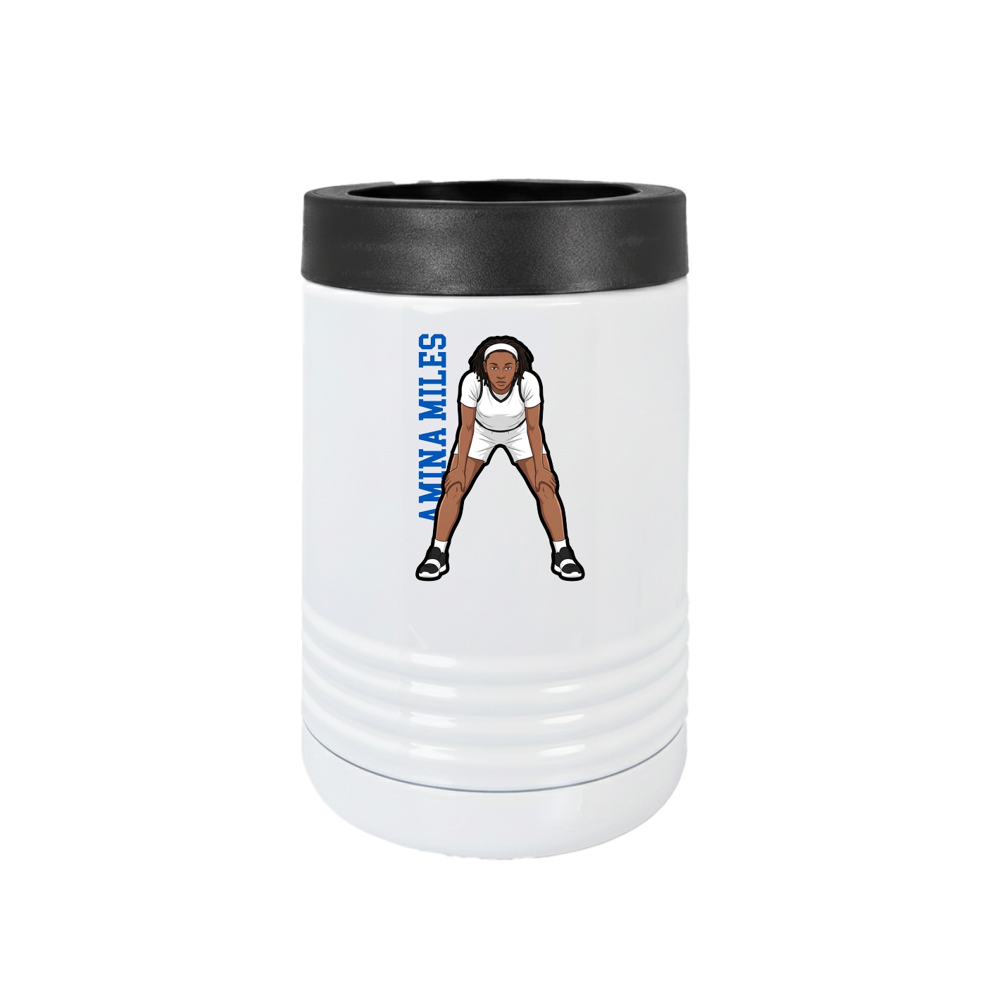 Beverage Holder — Name Vertical in White