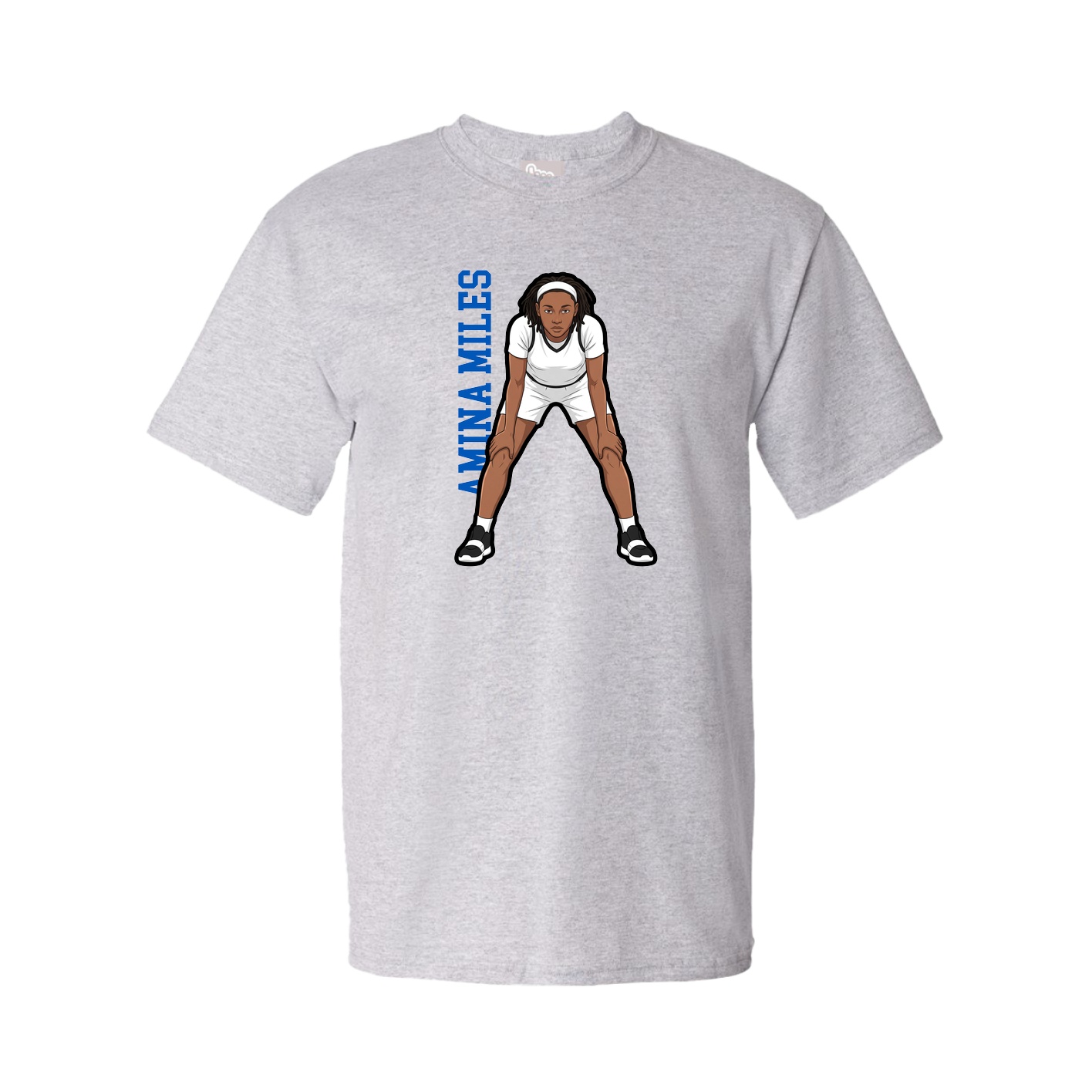Tee — Name Vertical in Grey