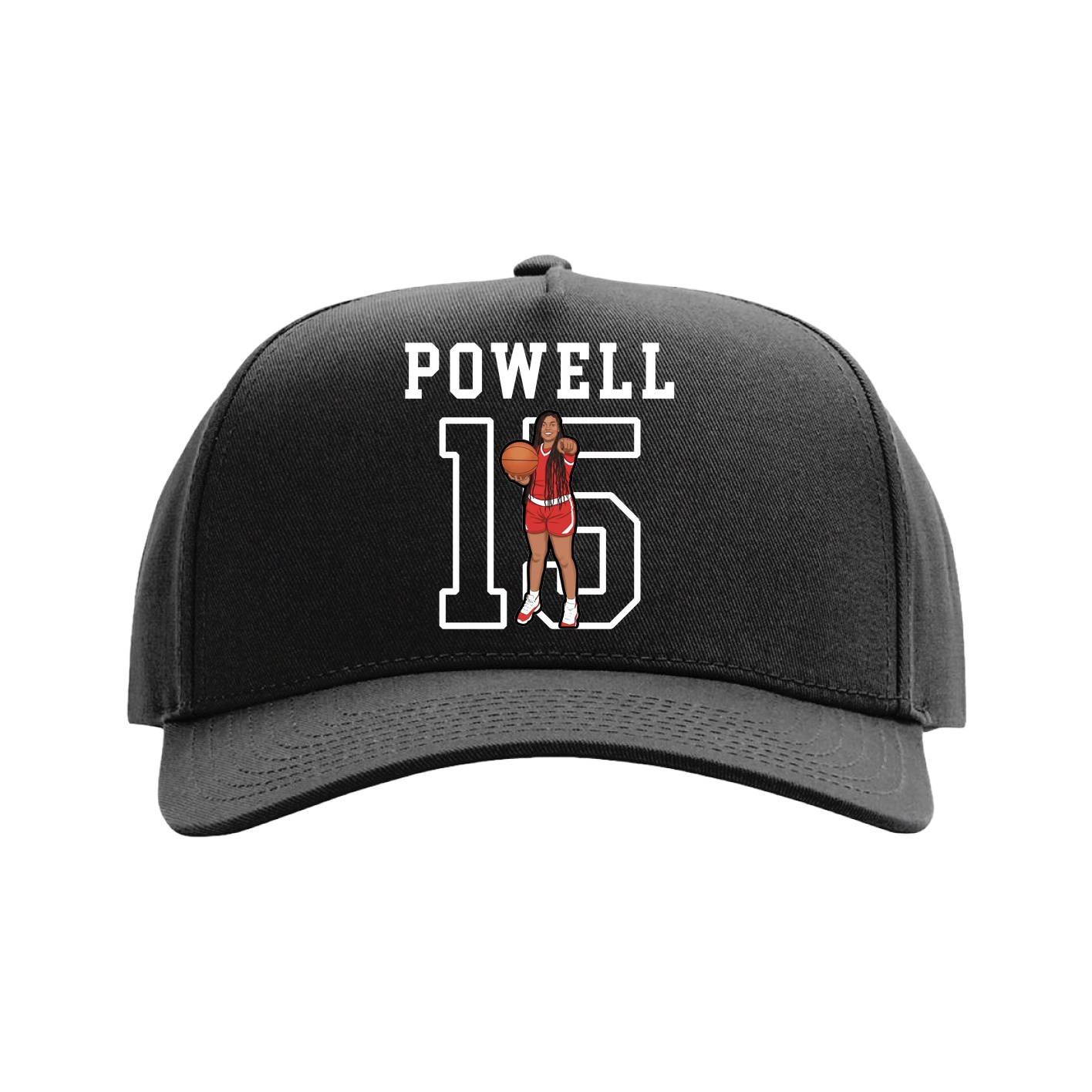 Full Fabric Five-Panel Champ Cap — Shirsey in Black