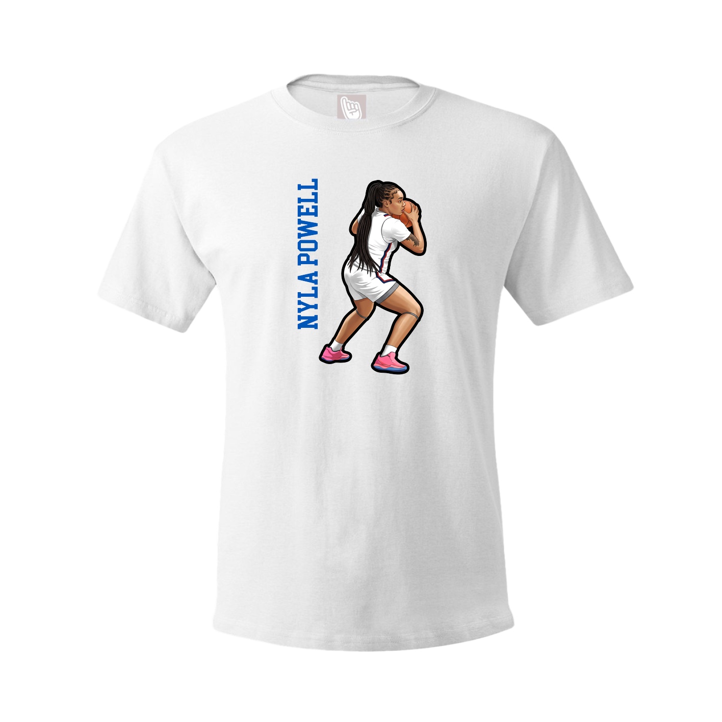 Tee — Name Vertical in White