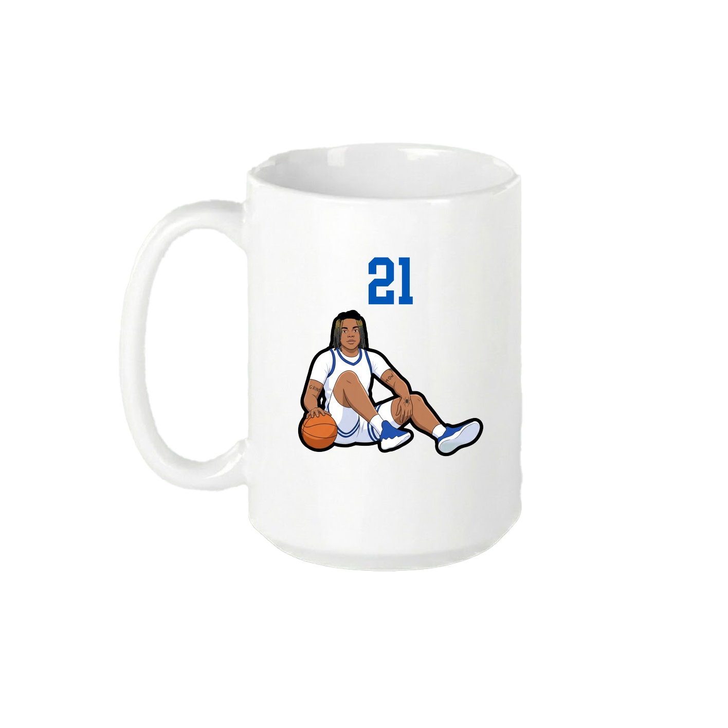 15oz Coffee Mug — Number Top in White