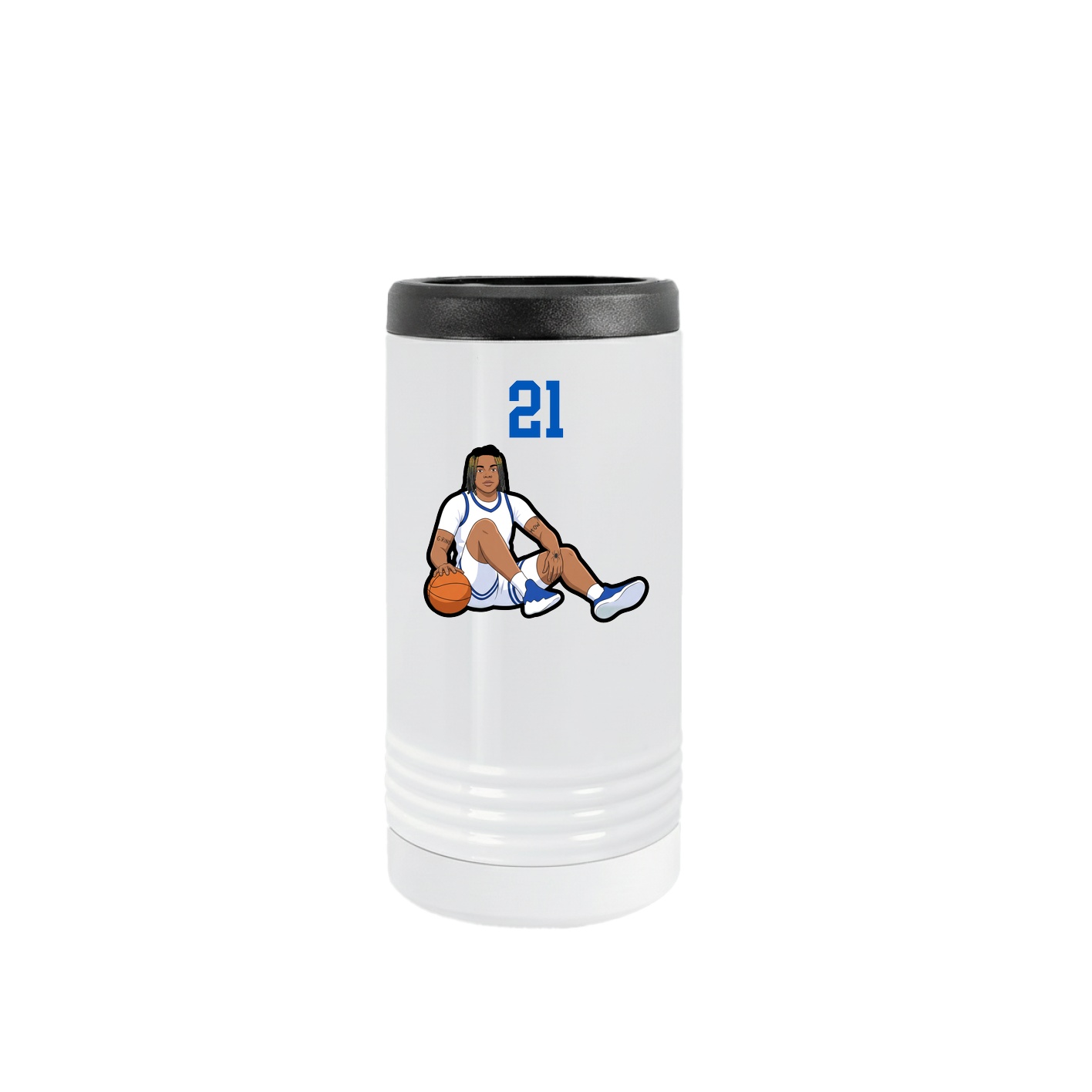 Slim Beverage Holder — Number Top in White