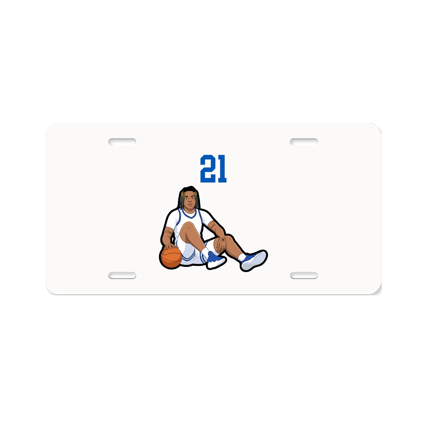License Plate — Number Top in Classic