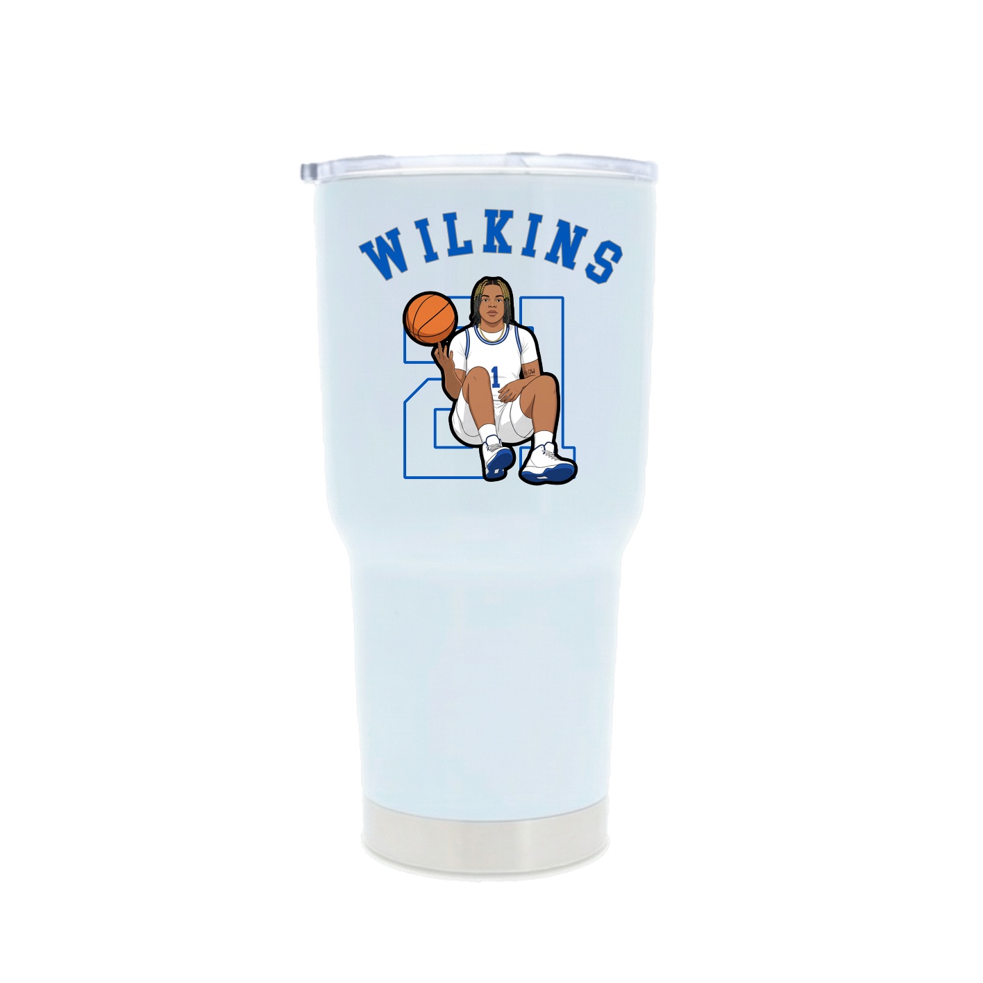 30oz Stainless Steel Tumbler — Shirsey Arch in White