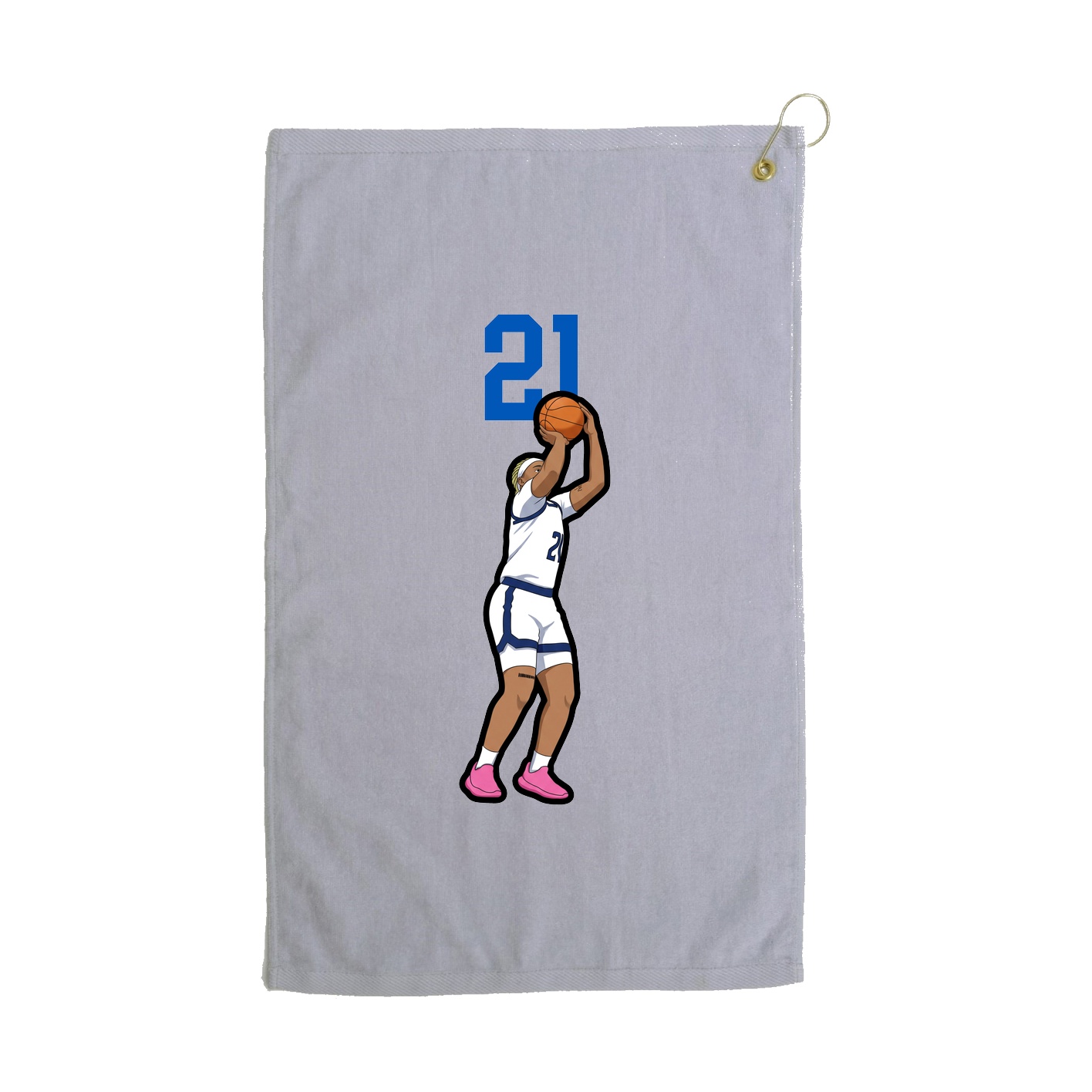 Golf Towel — Number Top in Grey