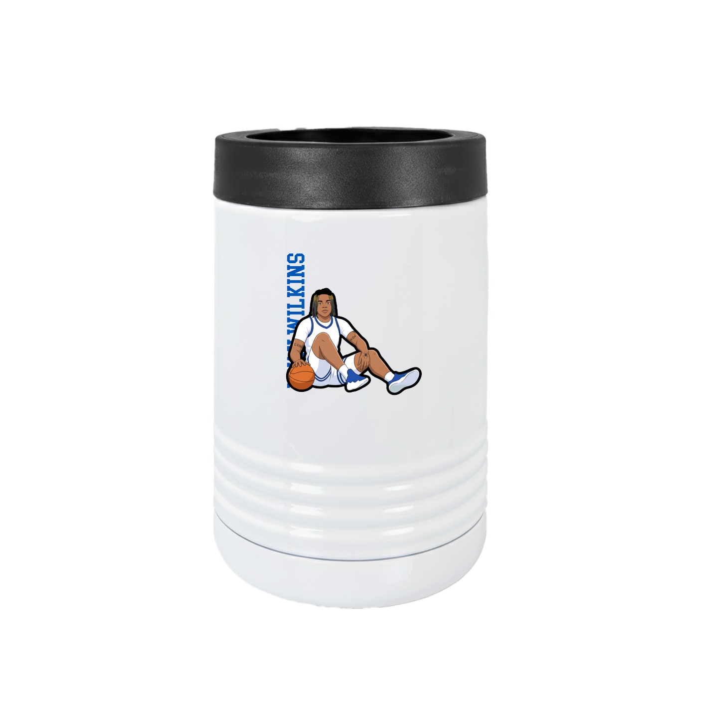 Beverage Holder — Name Vertical in White