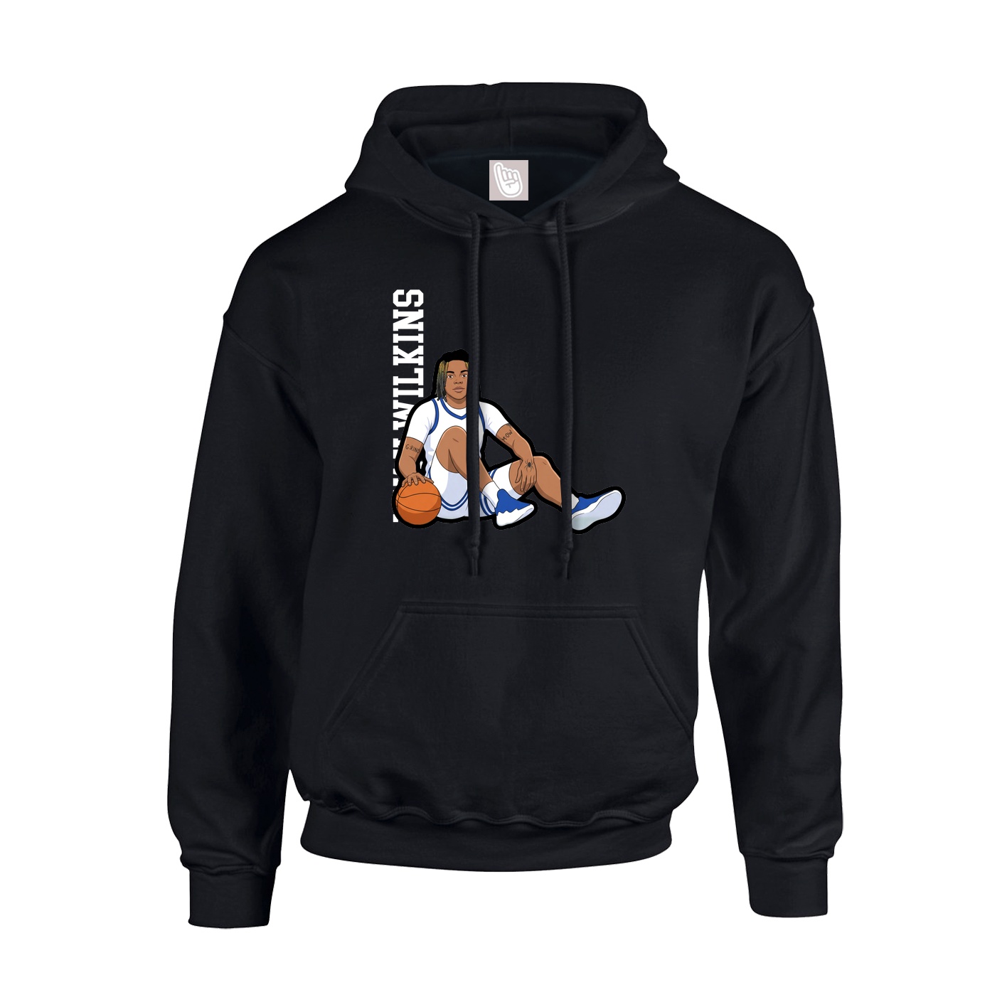 Youth Hoodie — Name Vertical in Black