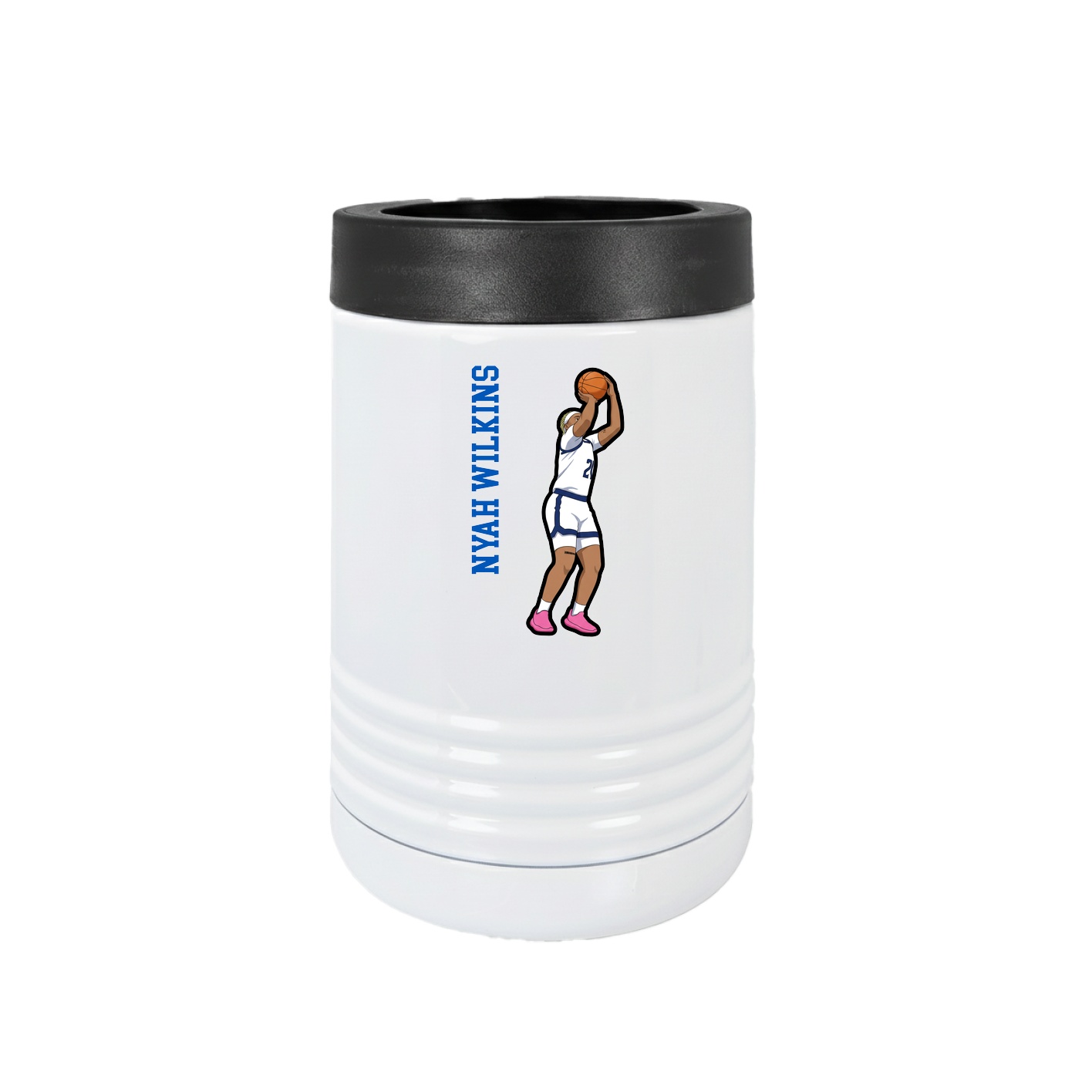 Beverage Holder — Name Vertical in White