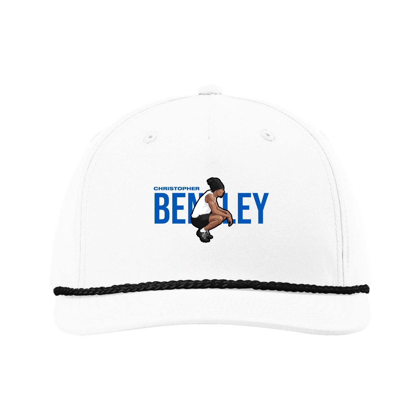Five-Panel Classic Rope Cap — Player Name in White