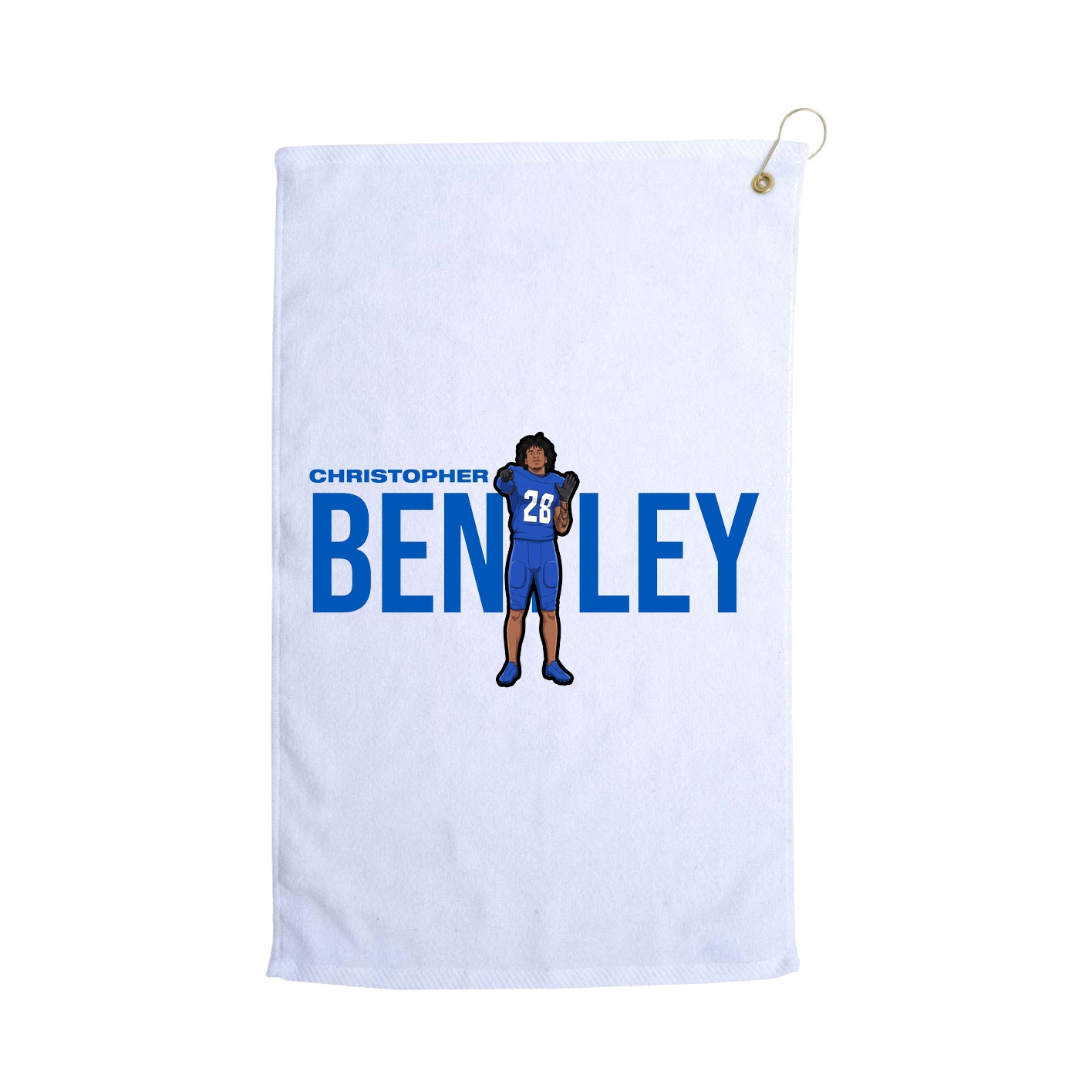Golf Towel — Player Name in White