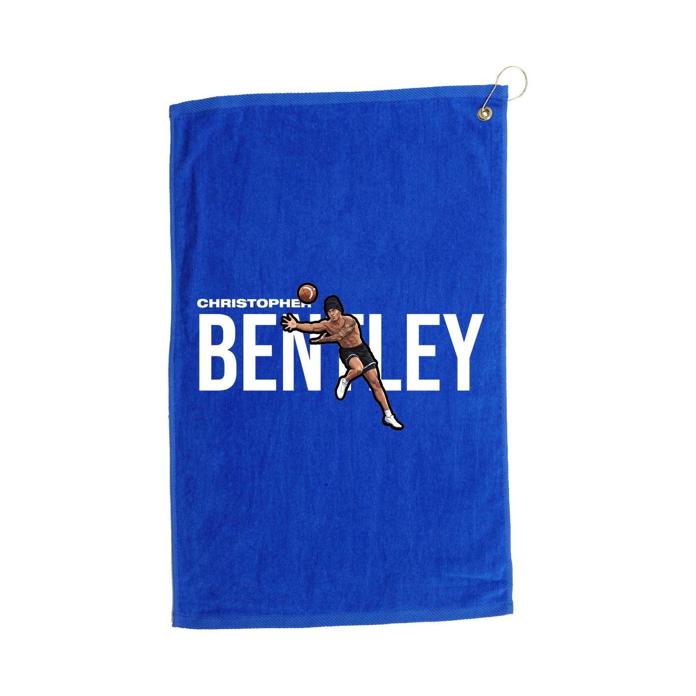 Golf Towel — Player Name in Royal
