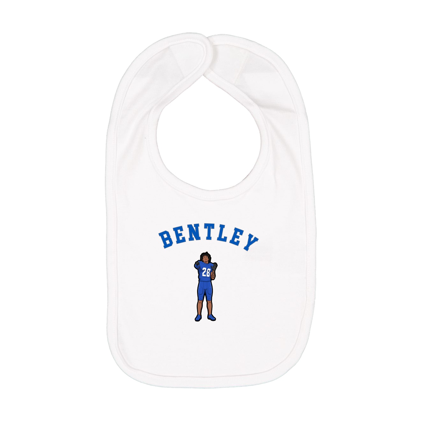 Infant Bib — Shirsey Arch in White