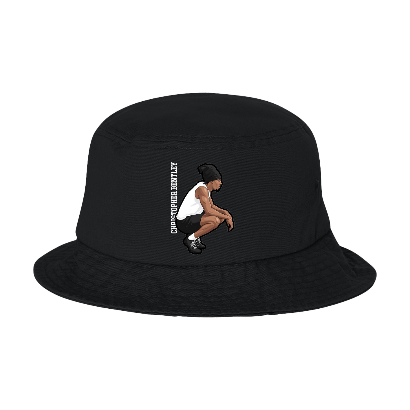 Bucket Cap — Name Vertical in Black
