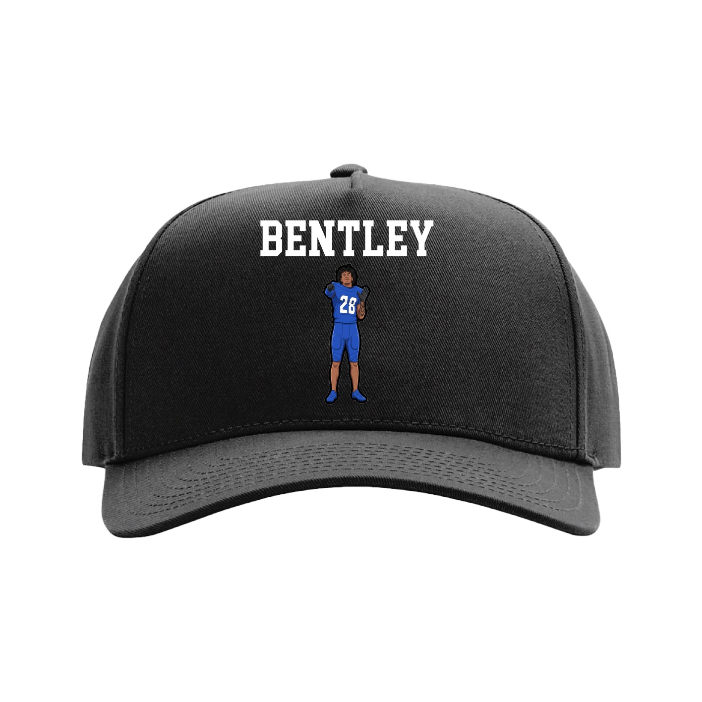 Full Fabric Five-Panel Champ Cap — Shirsey in Black