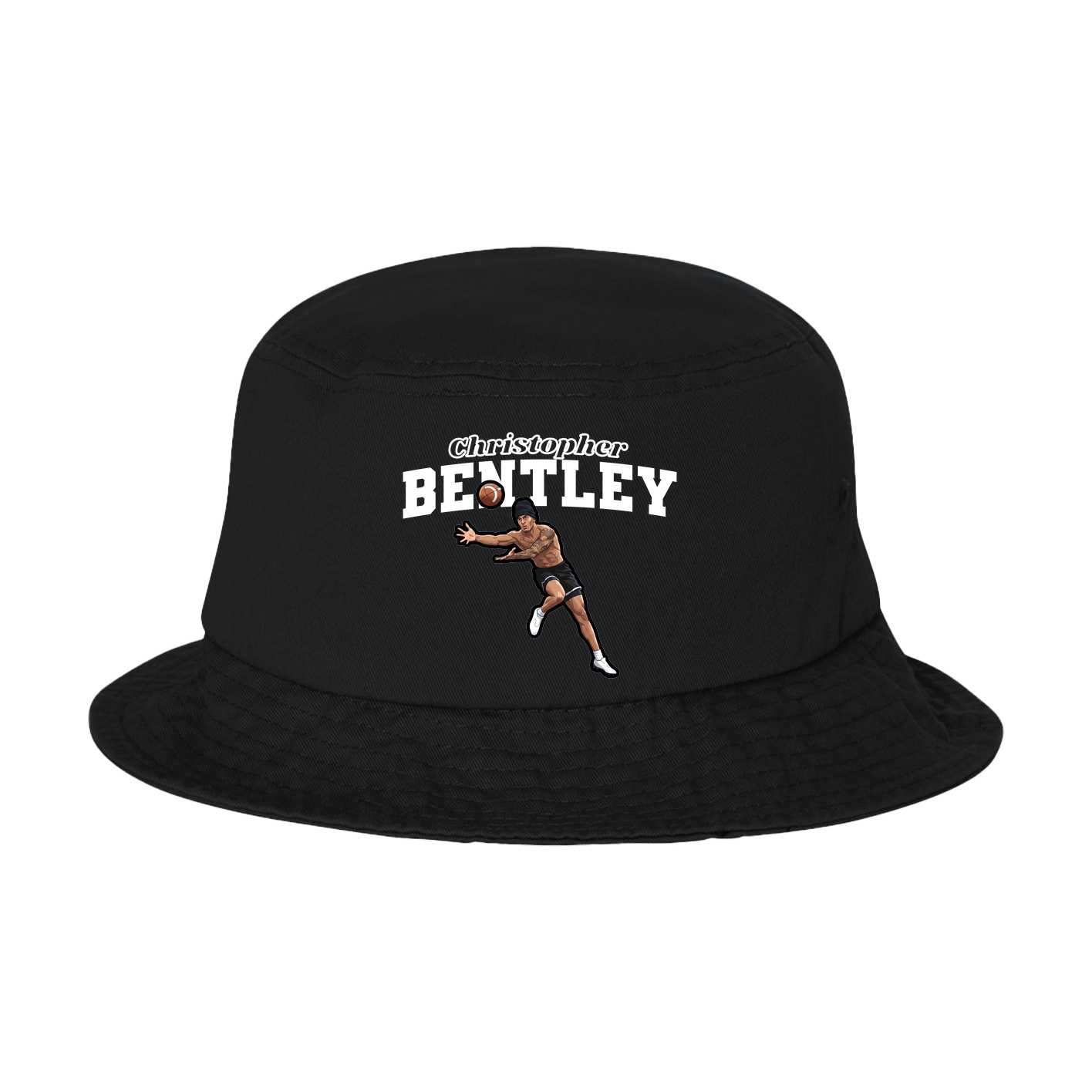 Bucket Cap — Name Arch in Black