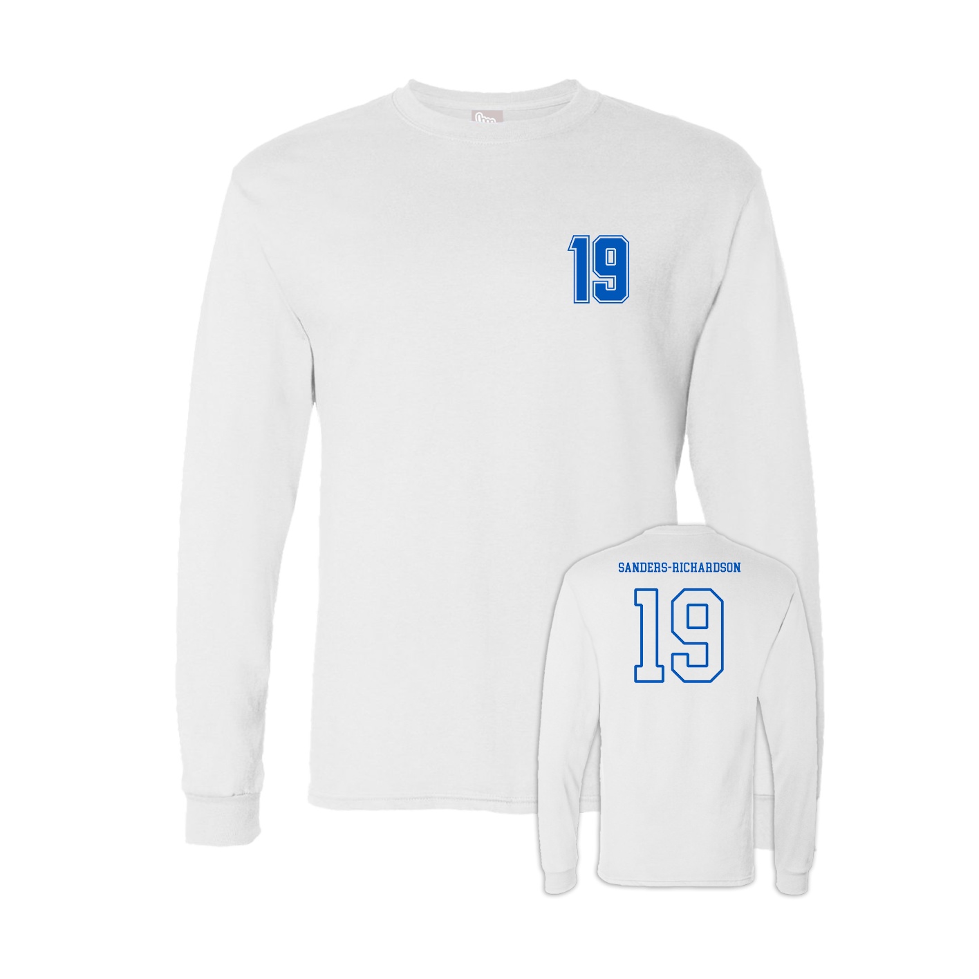 Long Sleeve Tee — Chest Back in White